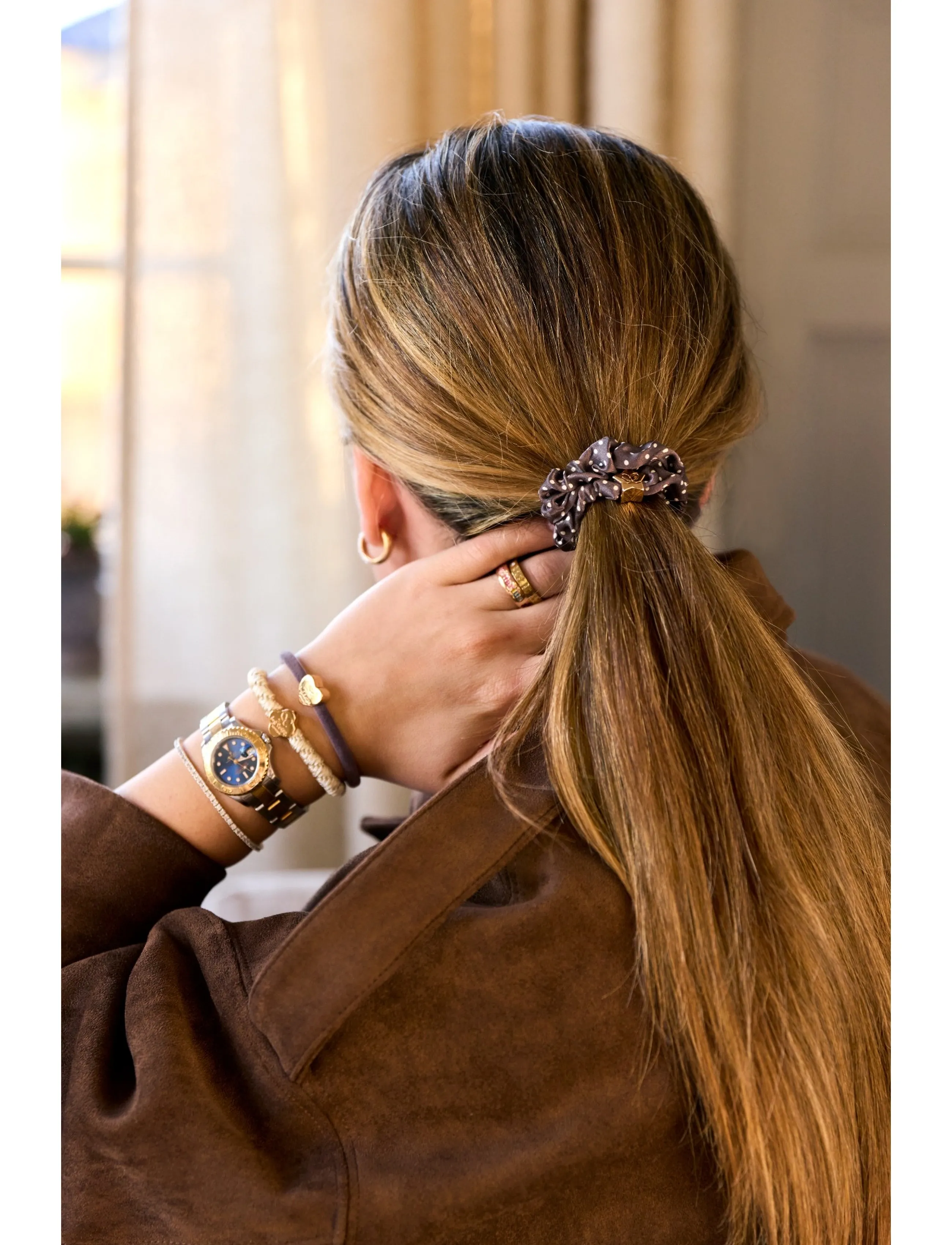 ByEloise Maison Mocha, One Size, Brown, Hårtilbehør > Scrunchies & Hair Ties, Børn