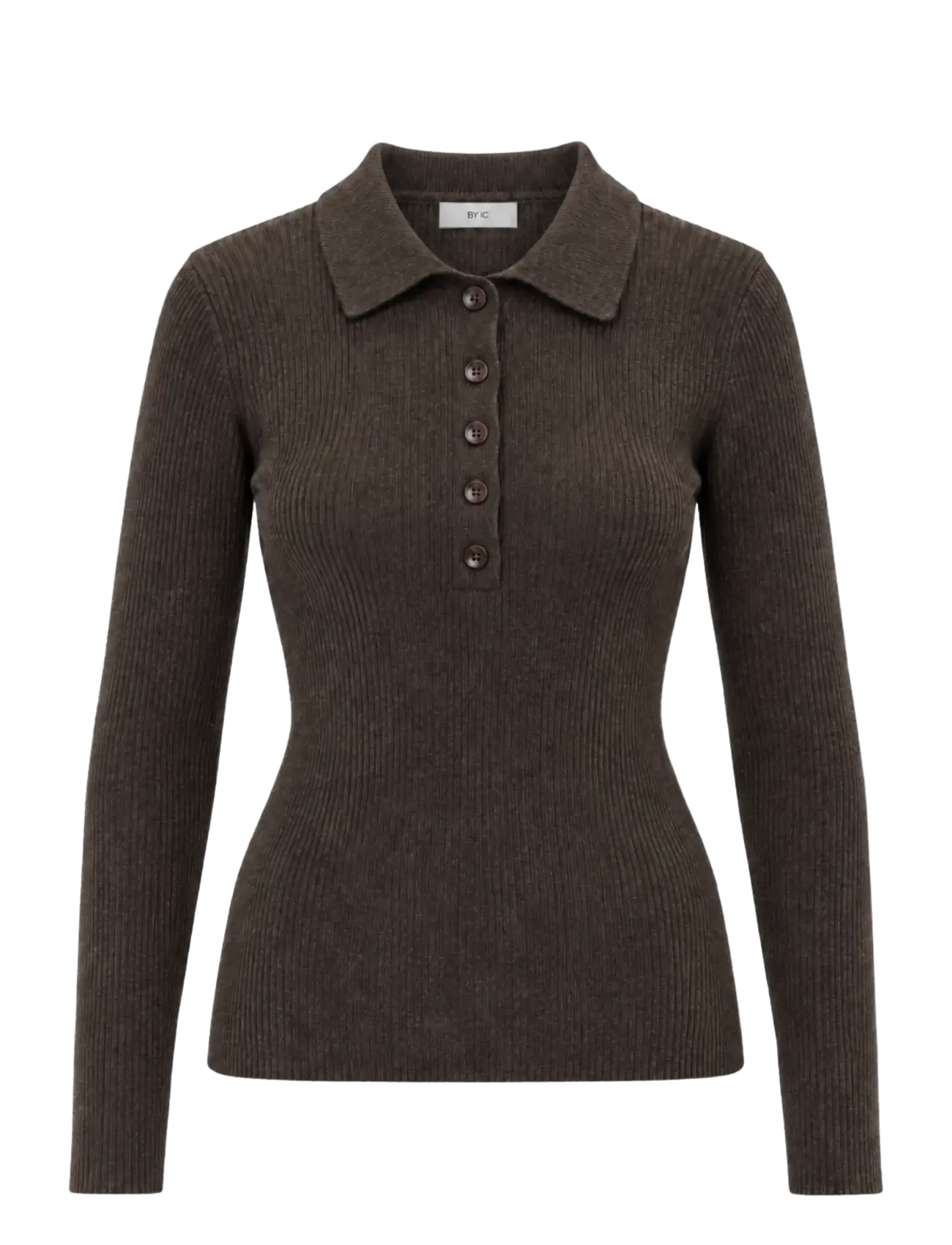 BYIC ElvieIC Polo - Pullover - DARK BROWN / brown
