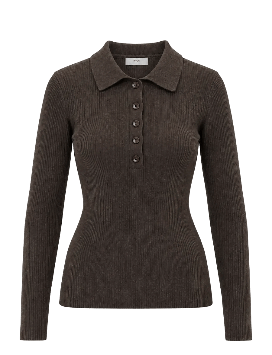 BYIC - ElvieIC Polo - pullover - dark brown - 1