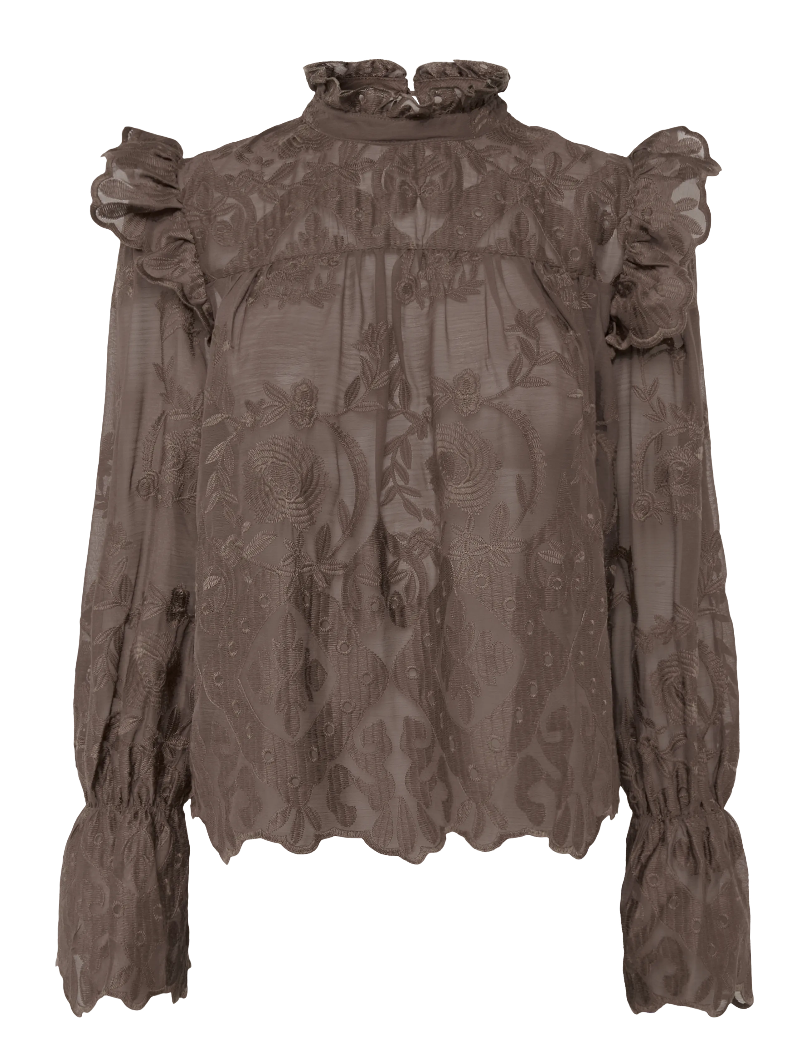 BYIC EllinorIC Lace Shirt - Blazere - VINTAGE BROWN / brown