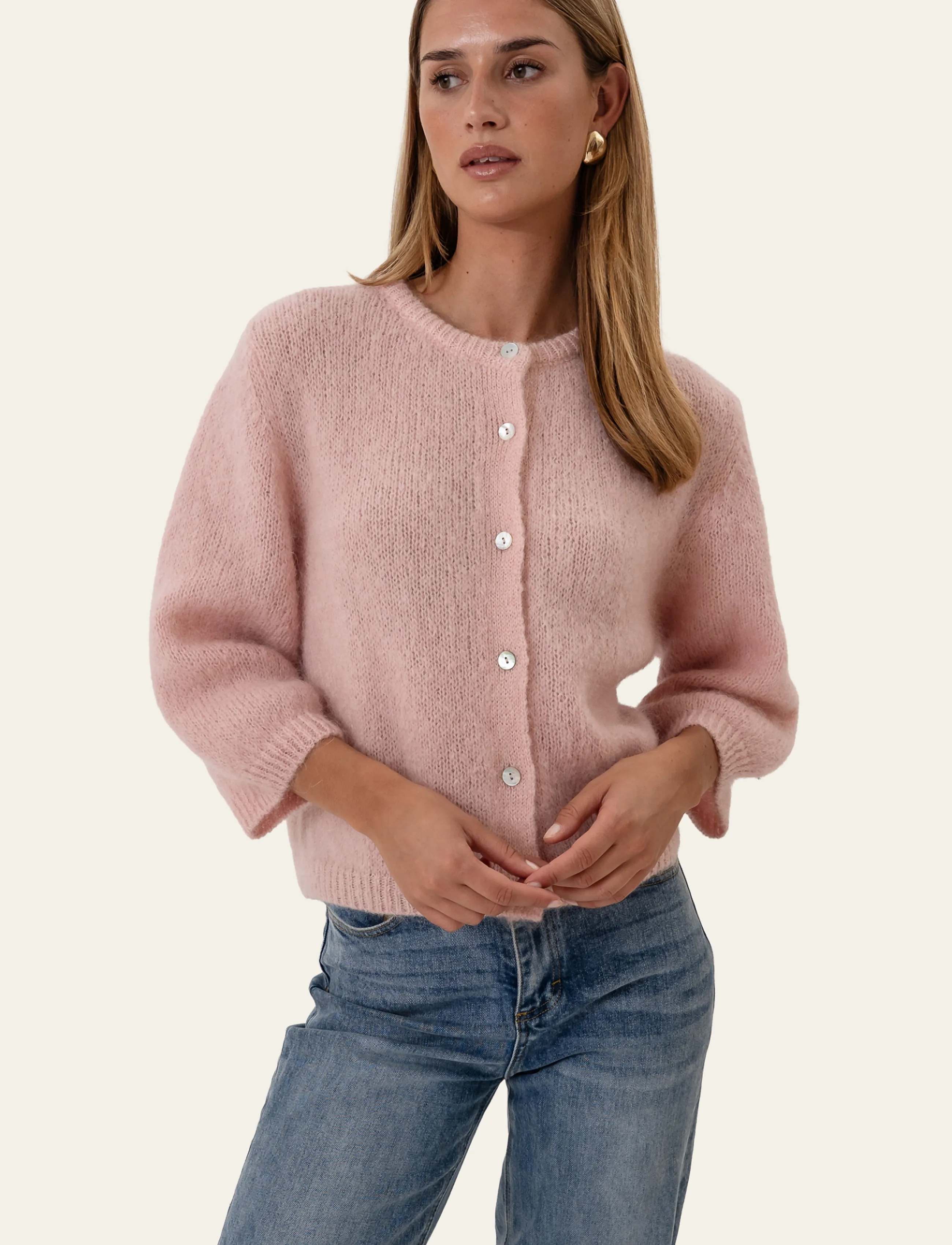 BYIC - IdaIC 3/4 Cardigan - strickjacken - light pink - 4