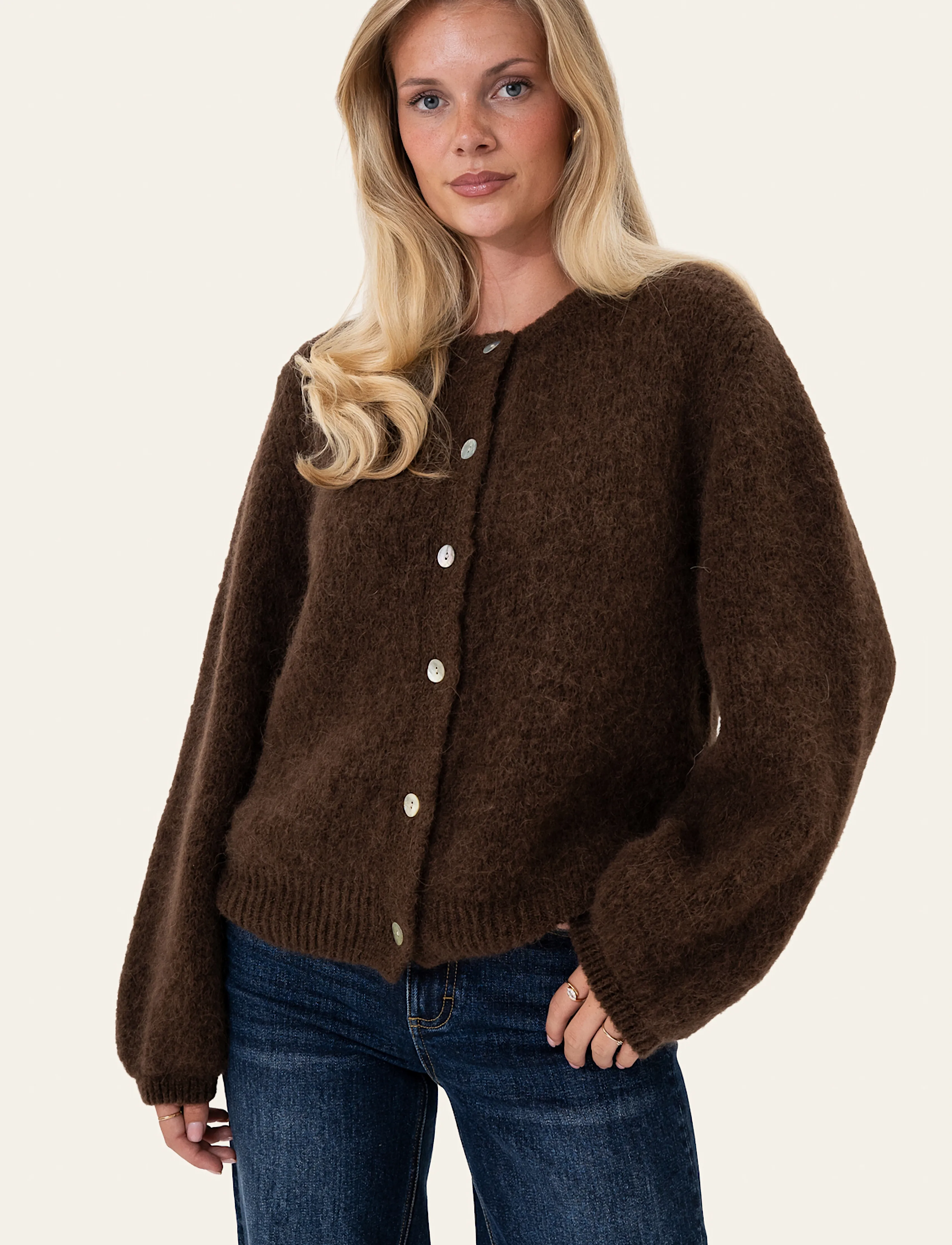 BYIC - MelinaIC Cardigan - strickjacken - dark brown - 0