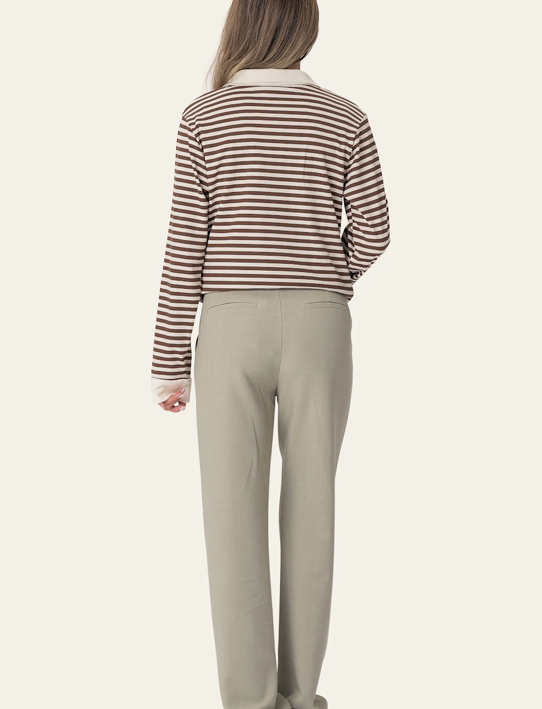 BYIC - CarlyIC Polo - poloer - brown stripes - 3