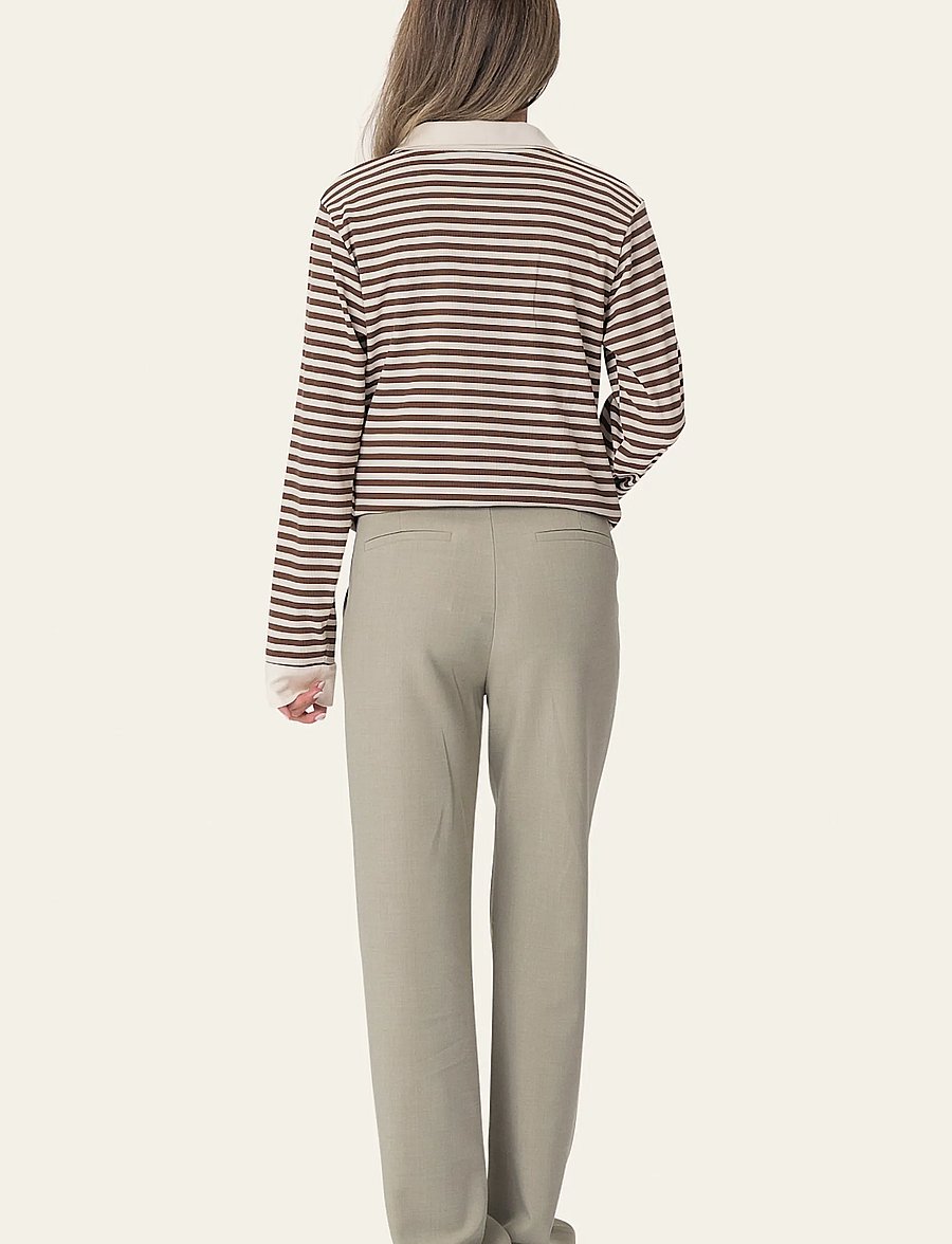 BYIC - CarlyIC Polo - poloer - brown stripes - 3