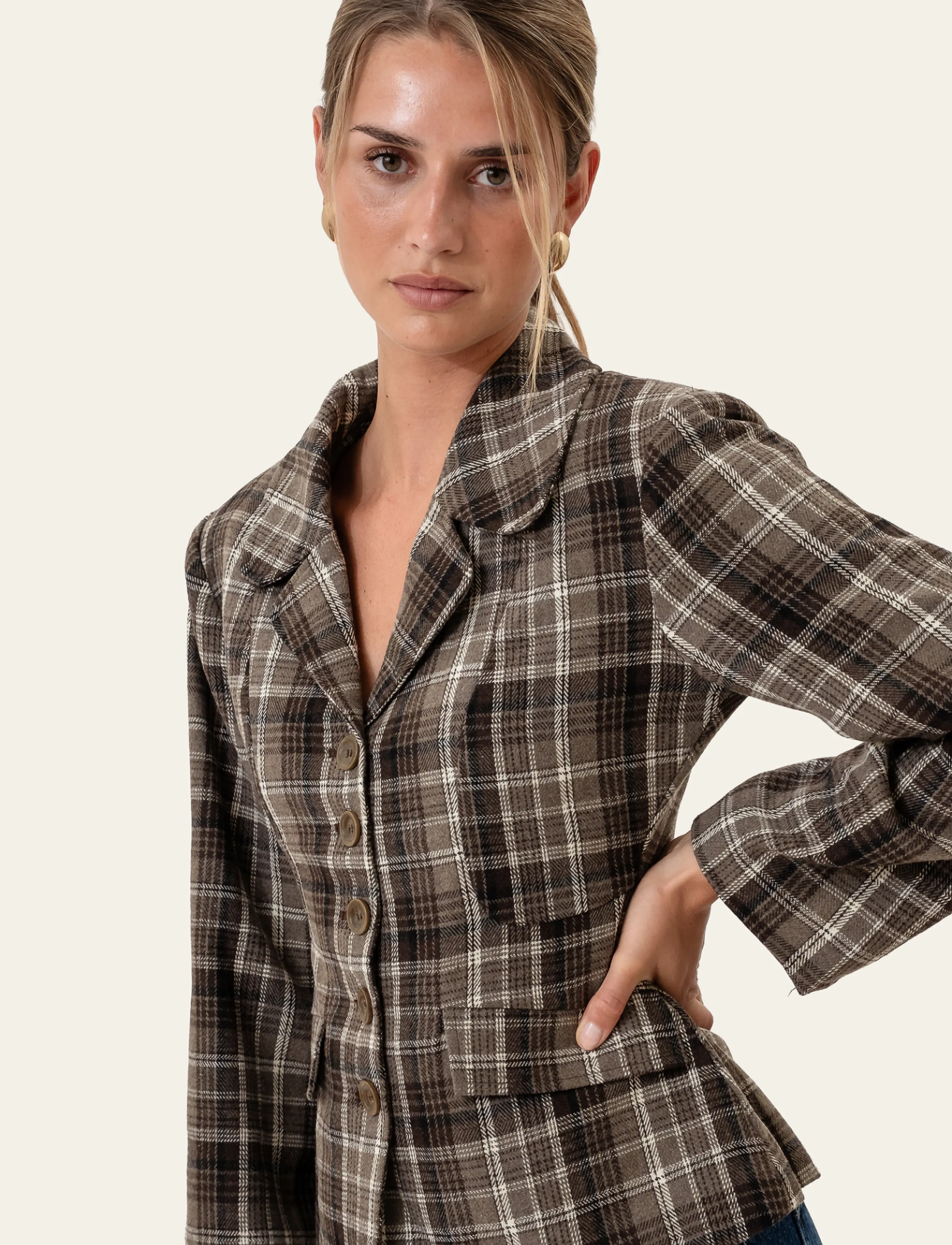 BYIC - StineIC Blazer - einreihige blazer - brown heritage checks - 2