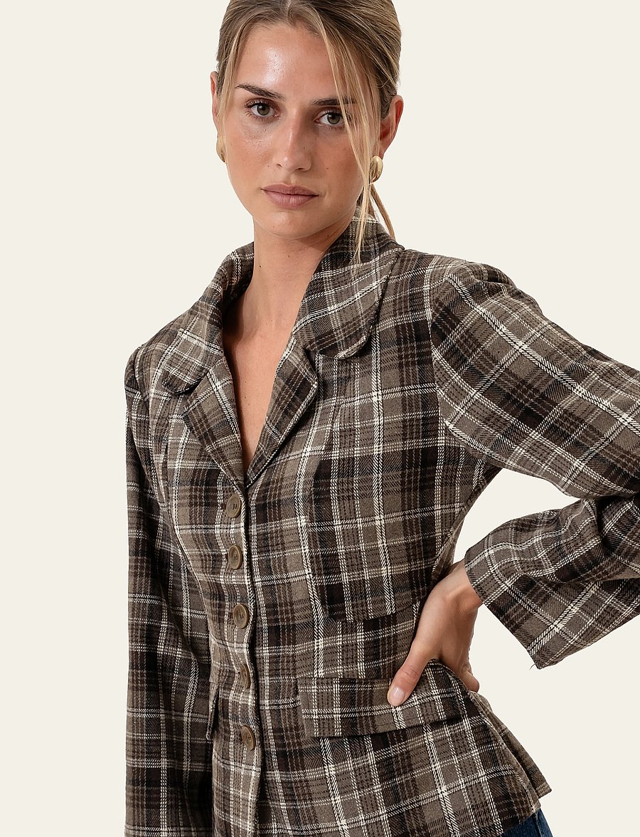 BYIC - StineIC Blazer - einreihige blazer - brown heritage checks - 2