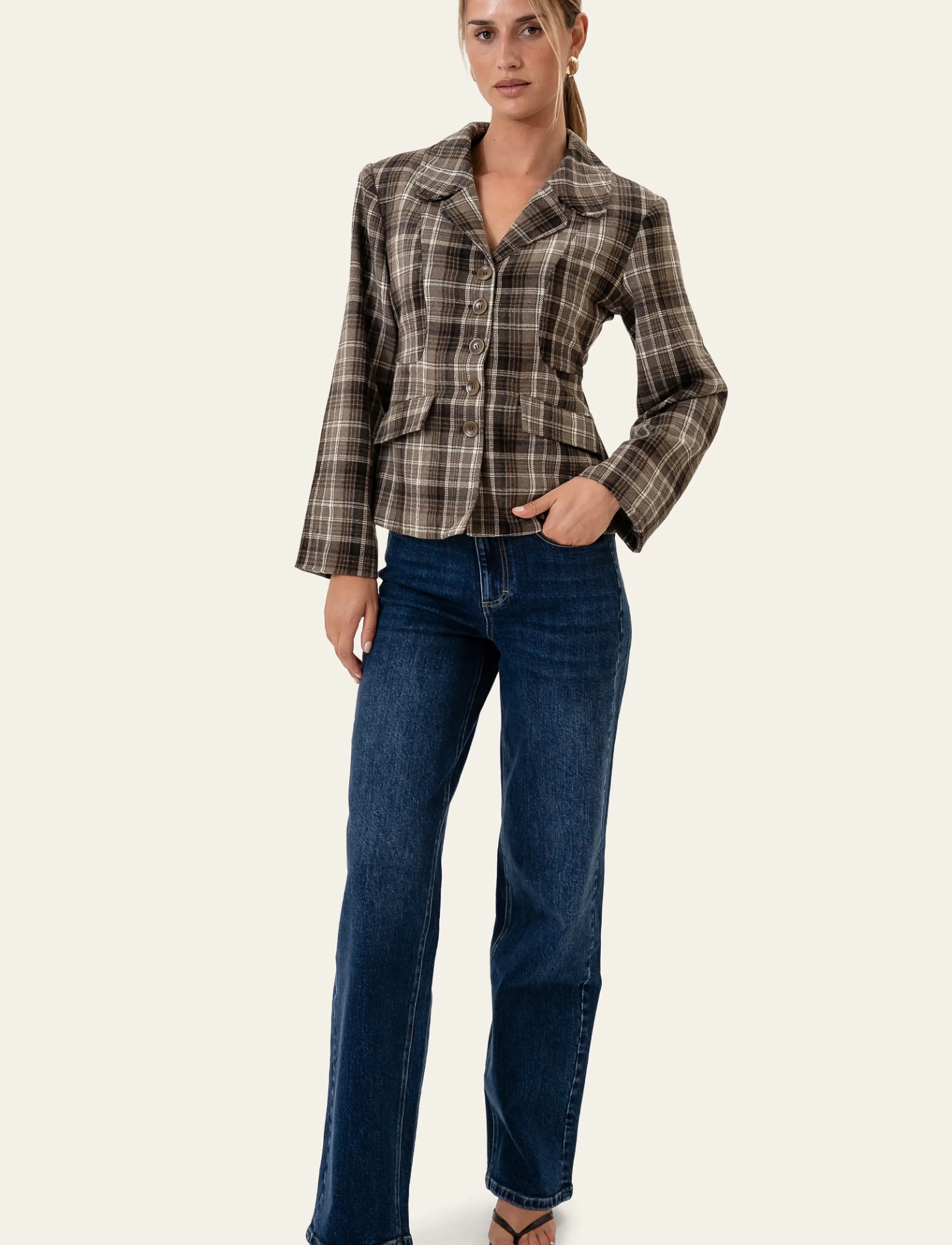 BYIC - StineIC Blazer - einreihige blazer - brown heritage checks - 5