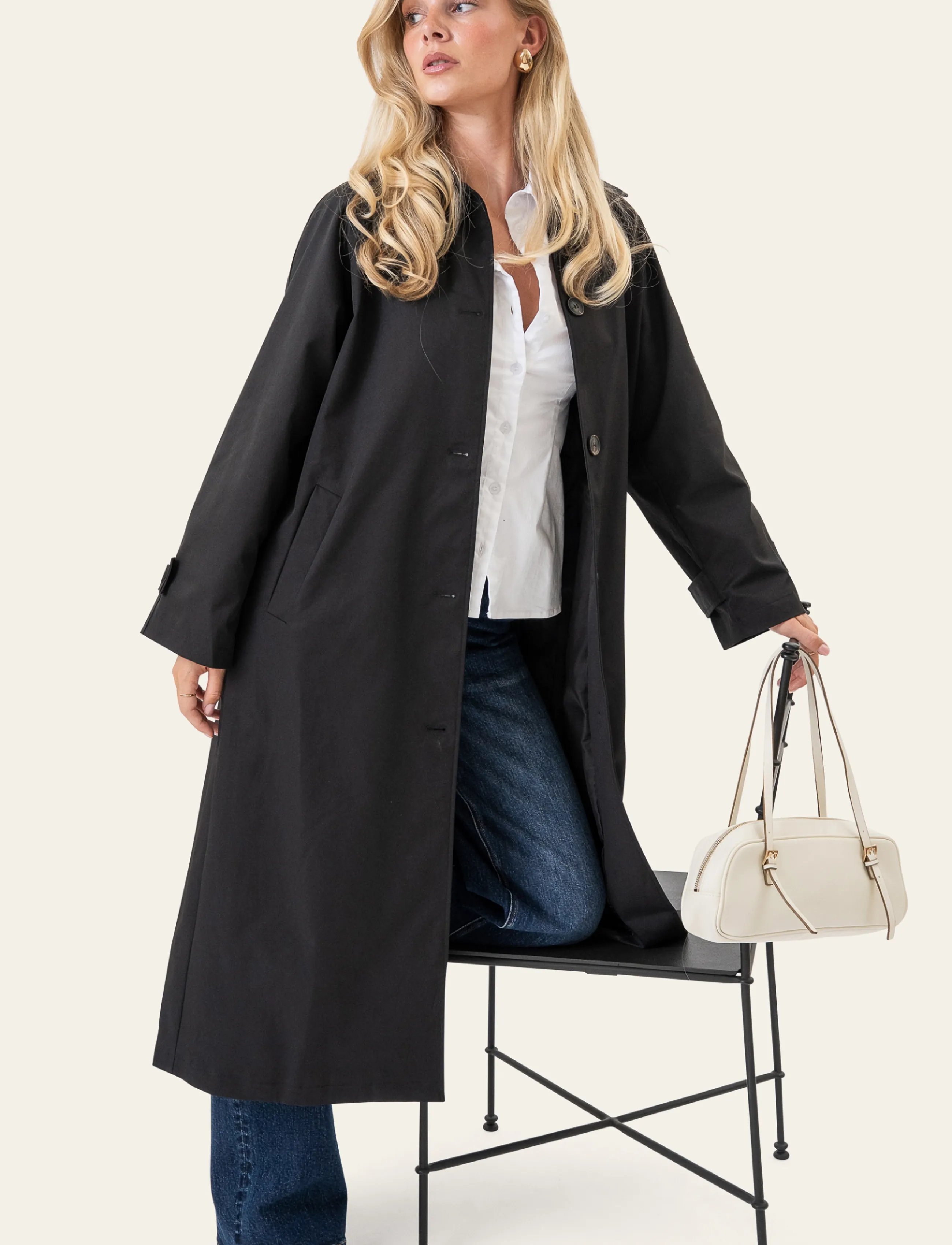 BYIC - AvaIC Trenchcoat - trench coats - black - 4