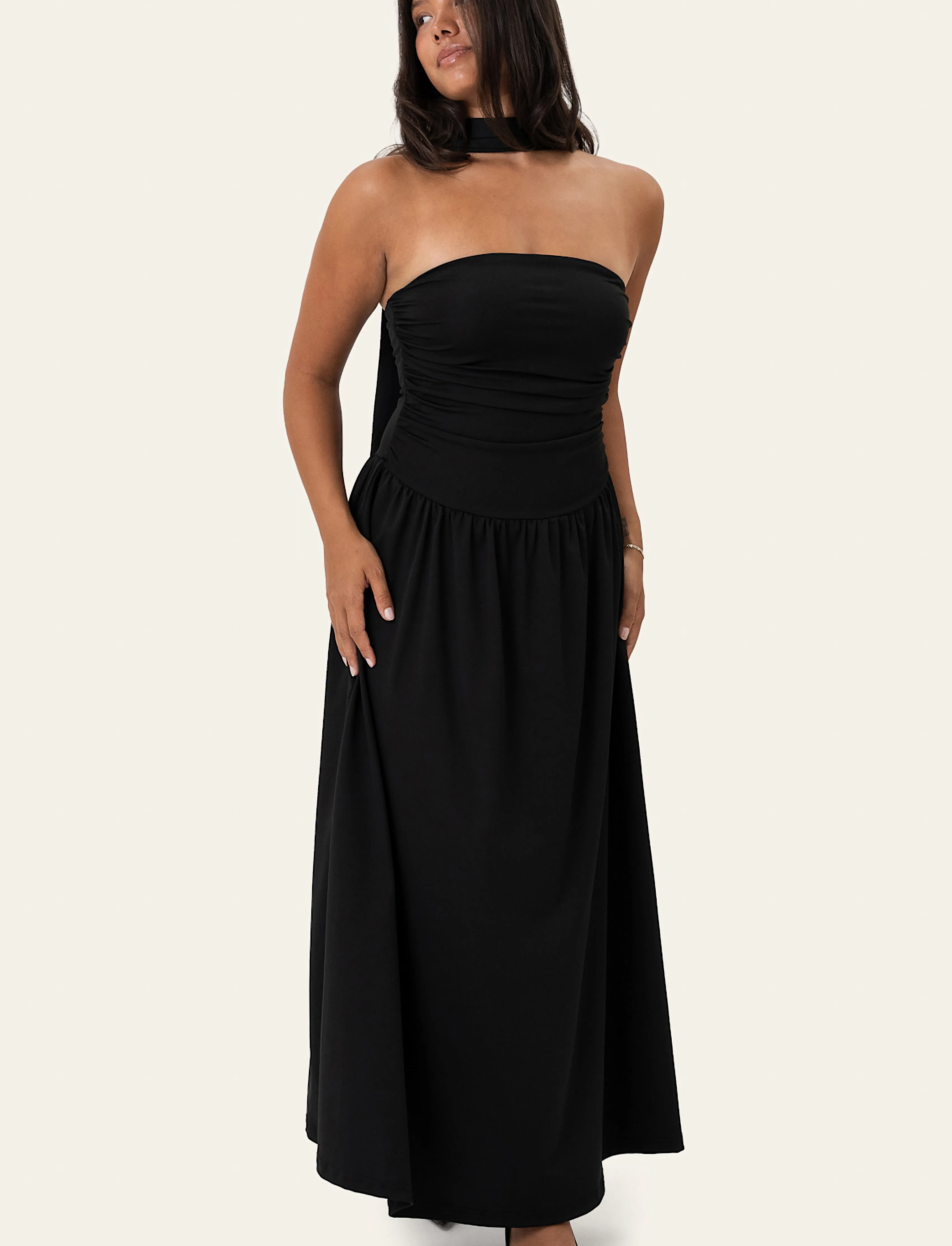 BYIC AstridIC Long Dress - Maksikleidid - BLACK / black