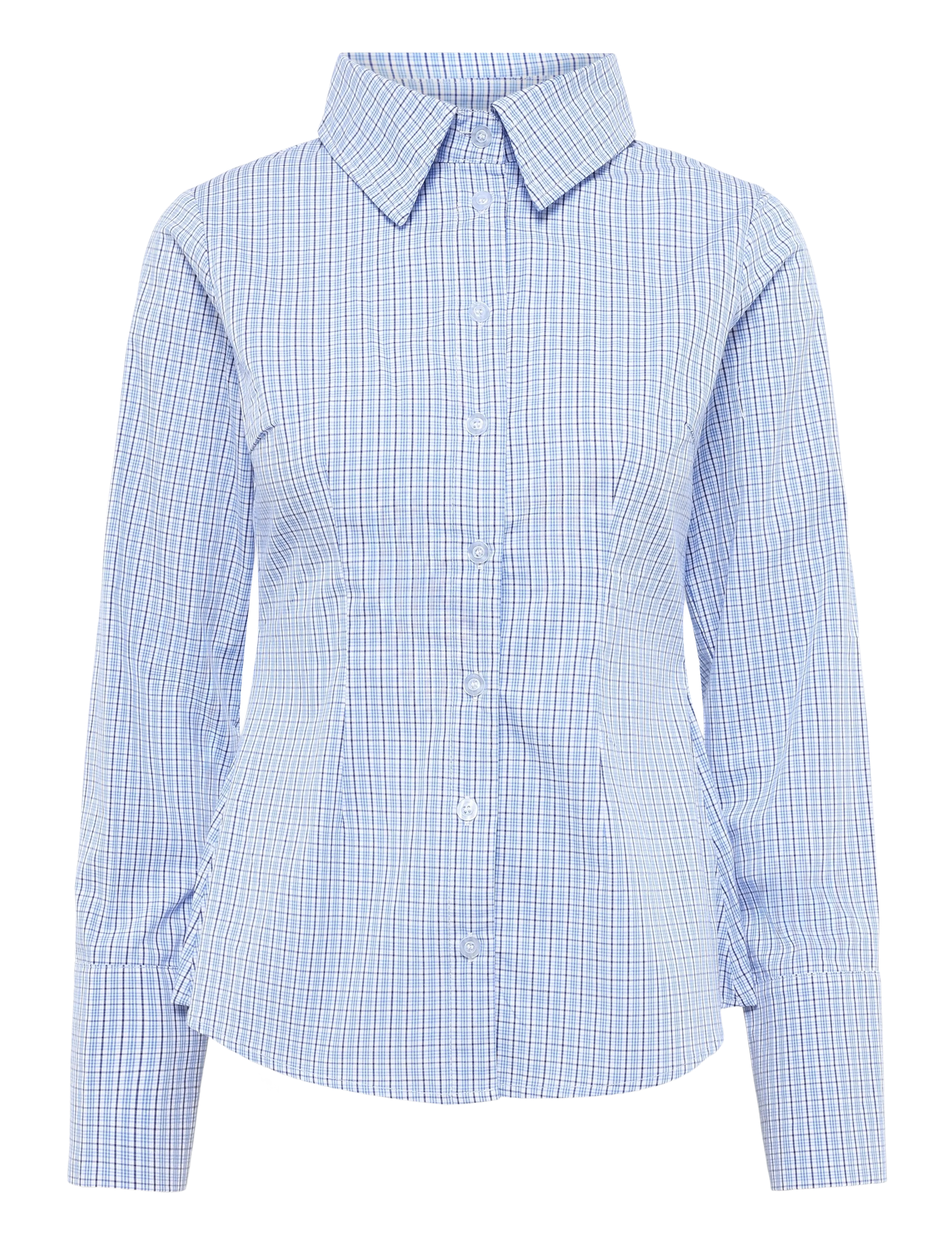 BYIC - SiljeIC Shirt - langærmede skjorter - blue white checks - 1