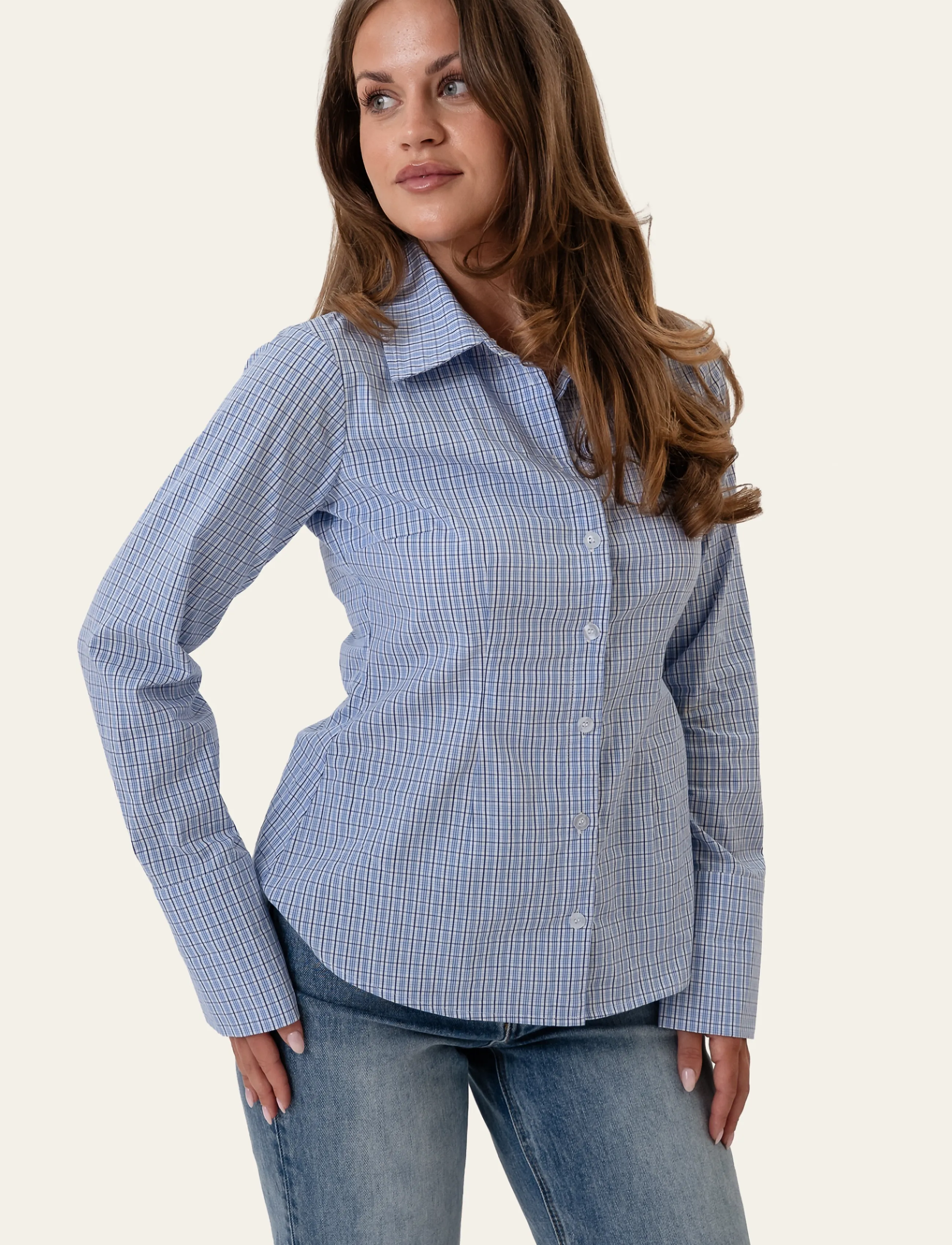 BYIC SiljeIC Shirt - BYIC - BLUE WHITE CHECKS / blue