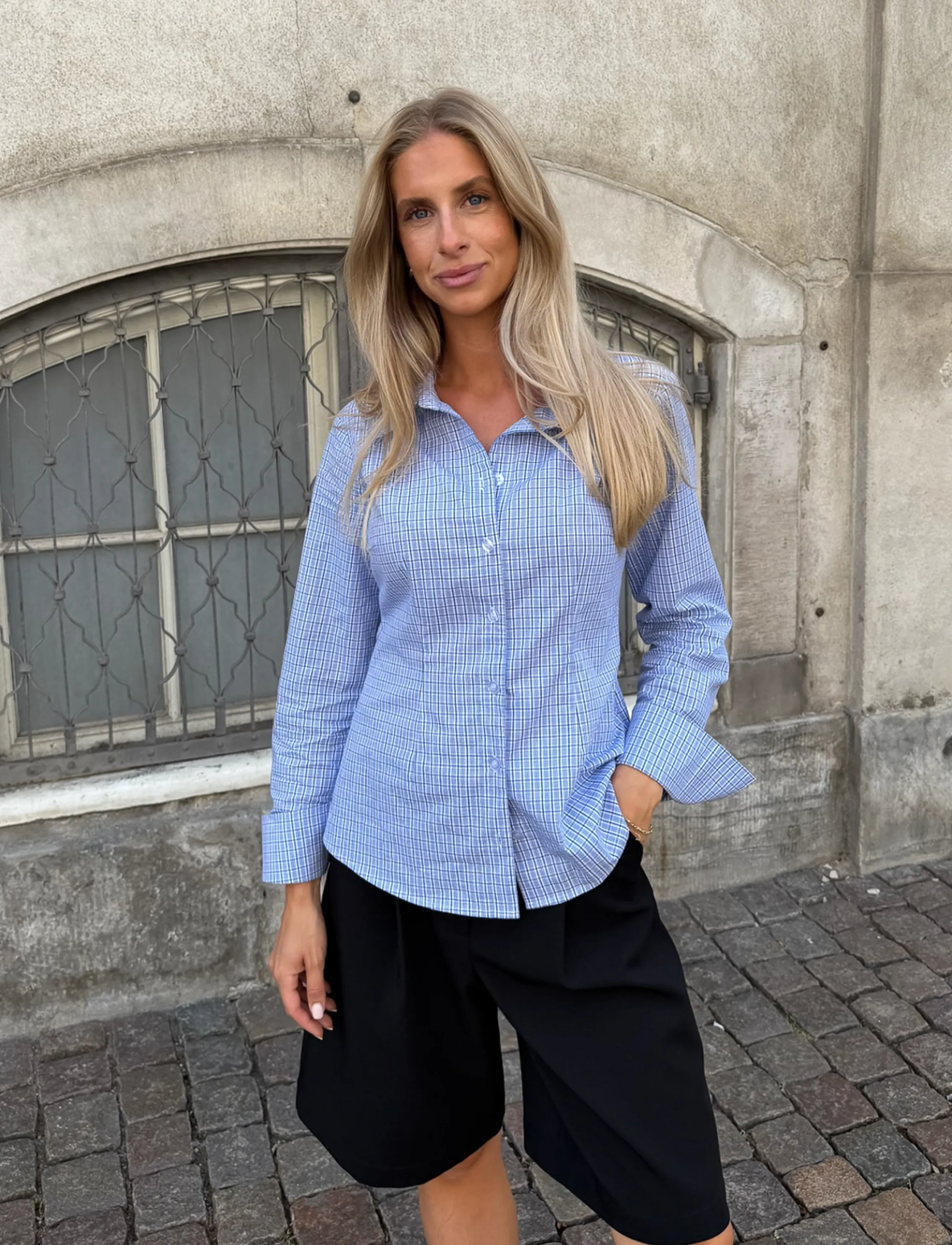 BYIC - SiljeIC Shirt - long-sleeved shirts - blue white checks - 3