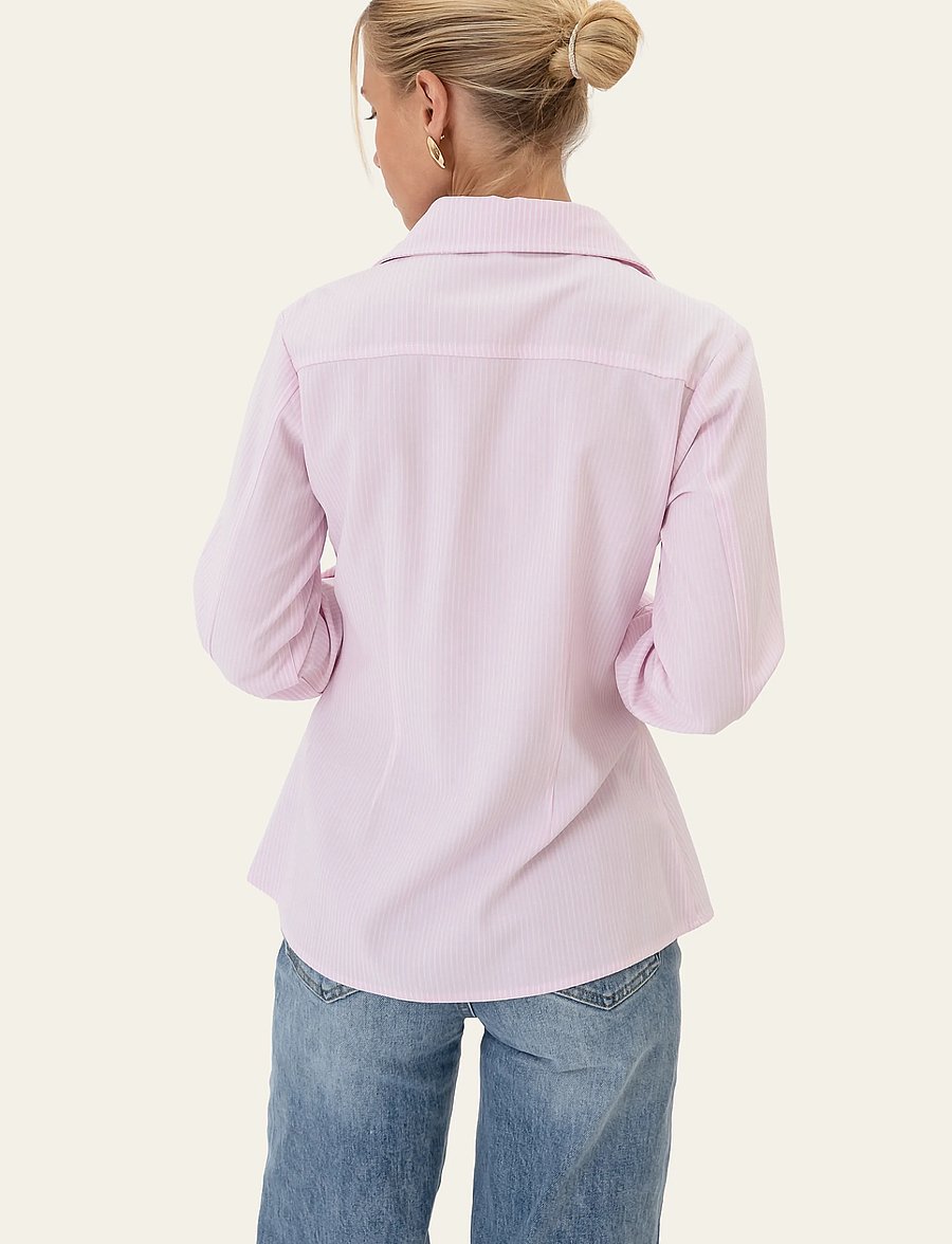 BYIC - SiljeIC Shirt - langärmlige hemden - pink white stripes - 3