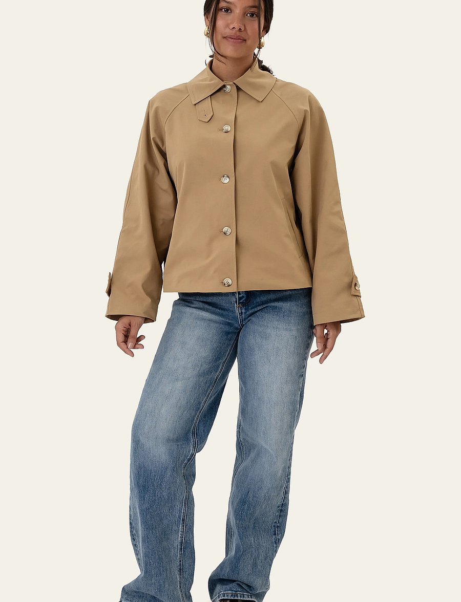 BYIC - AvaIC Short Trenchcoat - trenchcoats - camel - 5