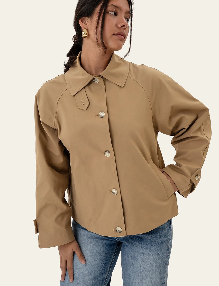 BYIC - AvaIC Short Trenchcoat - trenchcoats - camel - 0