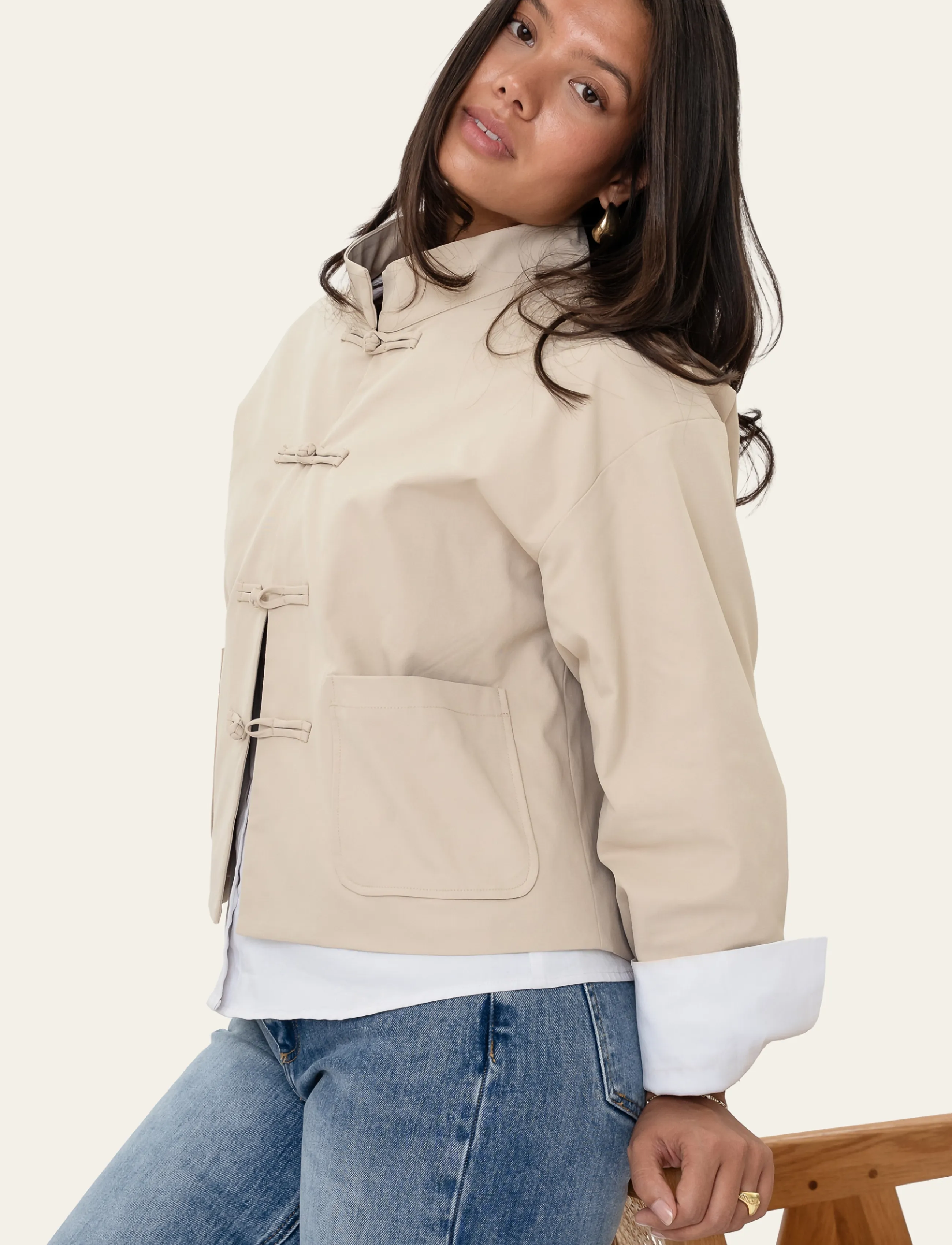 BYIC EvaIC Jacket - Igapäevane stiil - BEIGE / beige