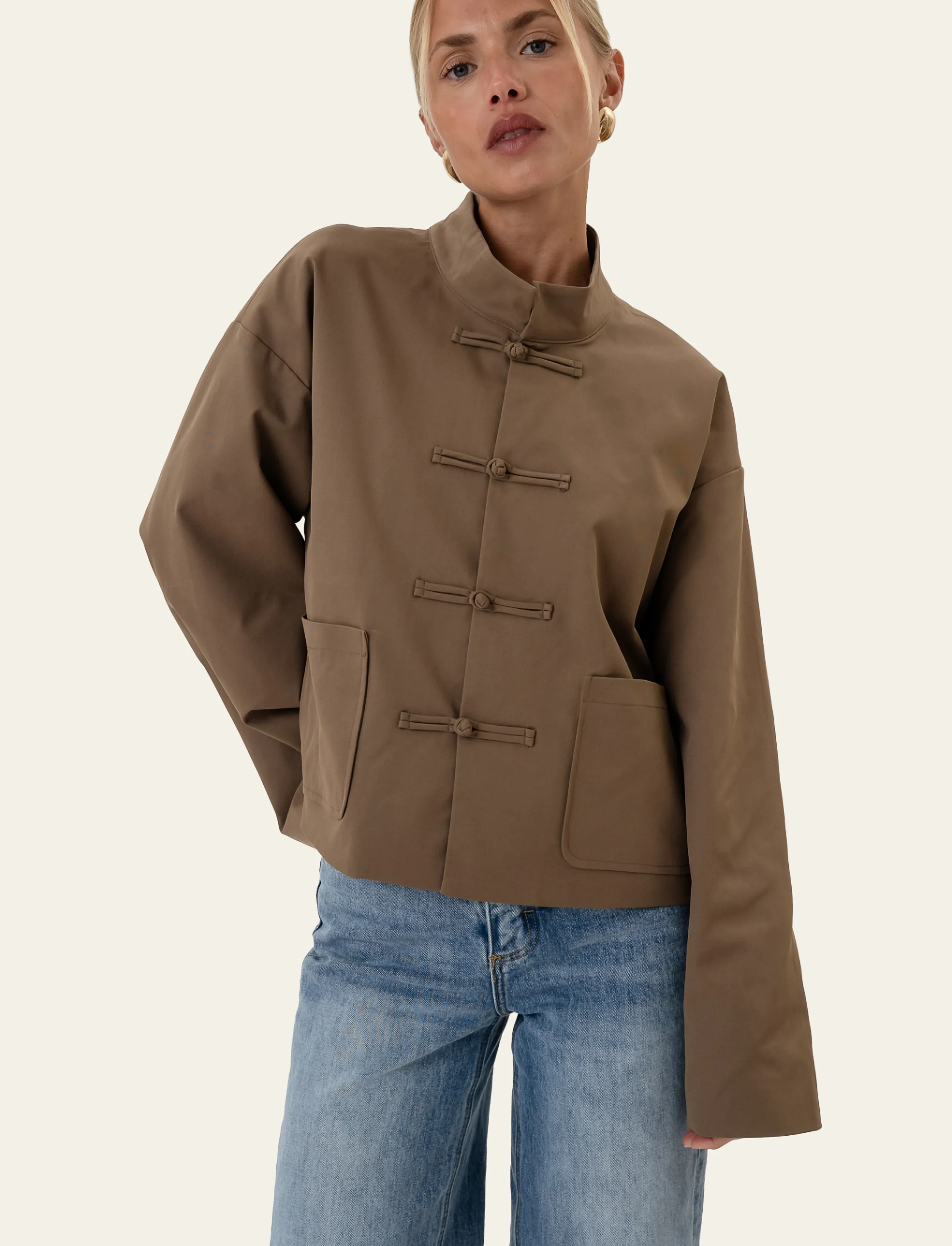 BYIC - EvaIC Wool Jacket - lette jakker - dark brown - 5