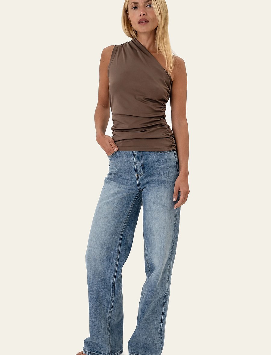 BYIC - AndreaIC Top - varrukateta topid - dark brown - 3