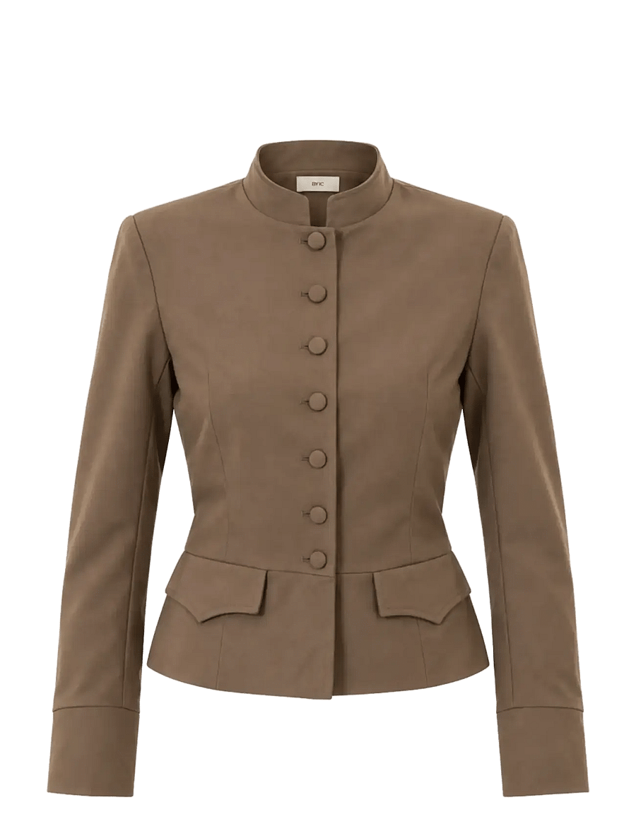 BYIC - CilleIC Blazer Shirt - enkeltradede blazere - dark brown - 1