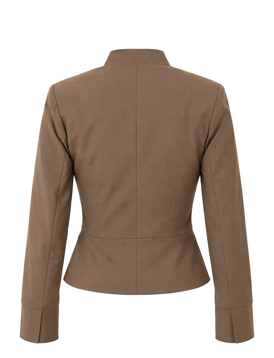 BYIC - CilleIC Blazer Shirt - enkeltradede blazere - dark brown - 2