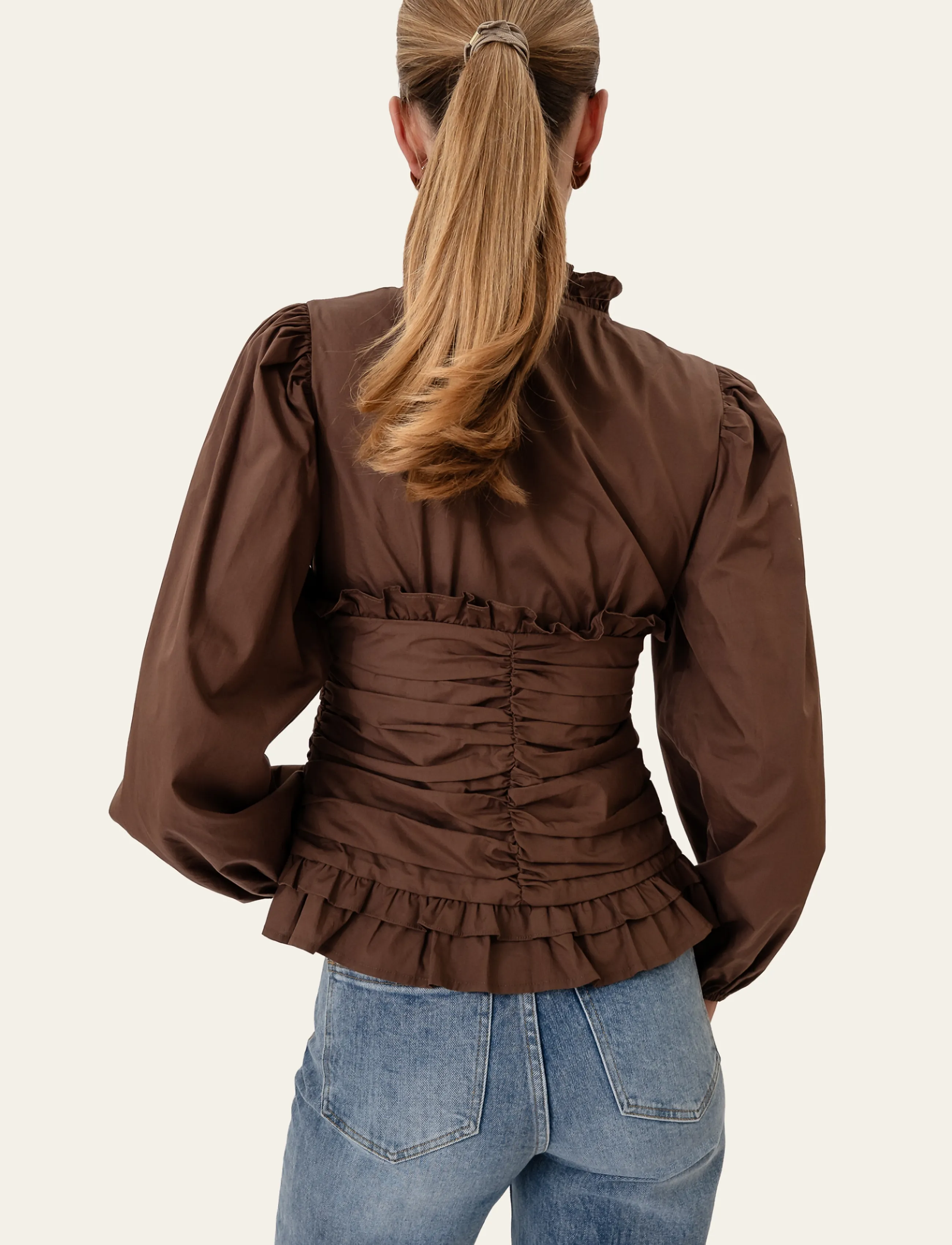 BYIC - ArielIC LS Blouse - langærmede bluser - brown - 5