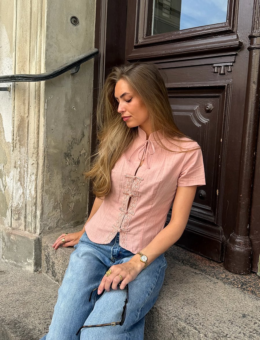 BYIC - TyraIC Blouse - kortärmade blusar - dusty rose - 3