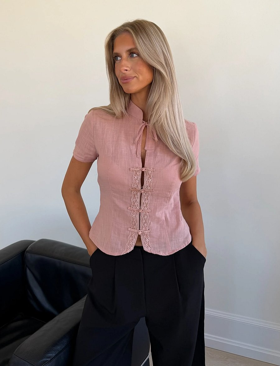 BYIC - TyraIC Blouse - kortärmade blusar - dusty rose - 5