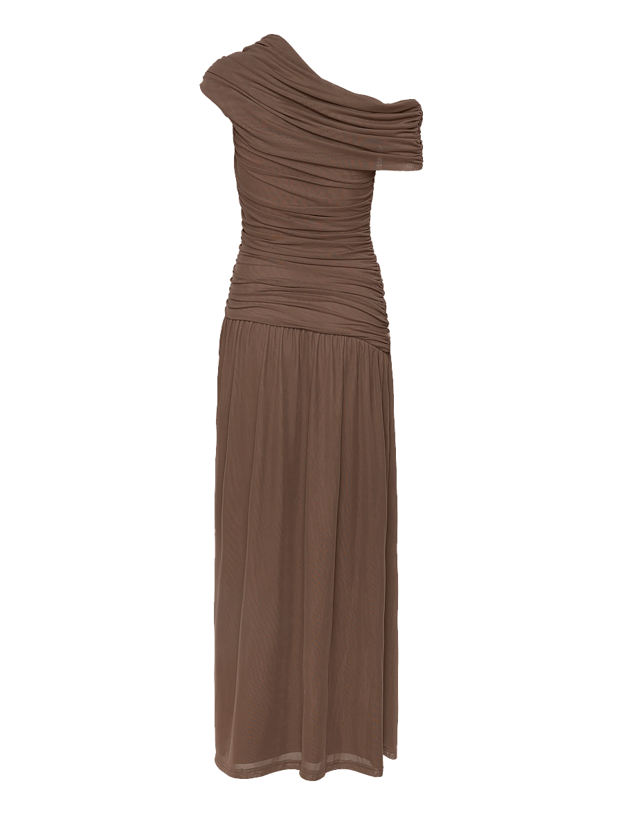 BYIC - JuneIC Mesh Dress - maxi dresses - dark brown - 2