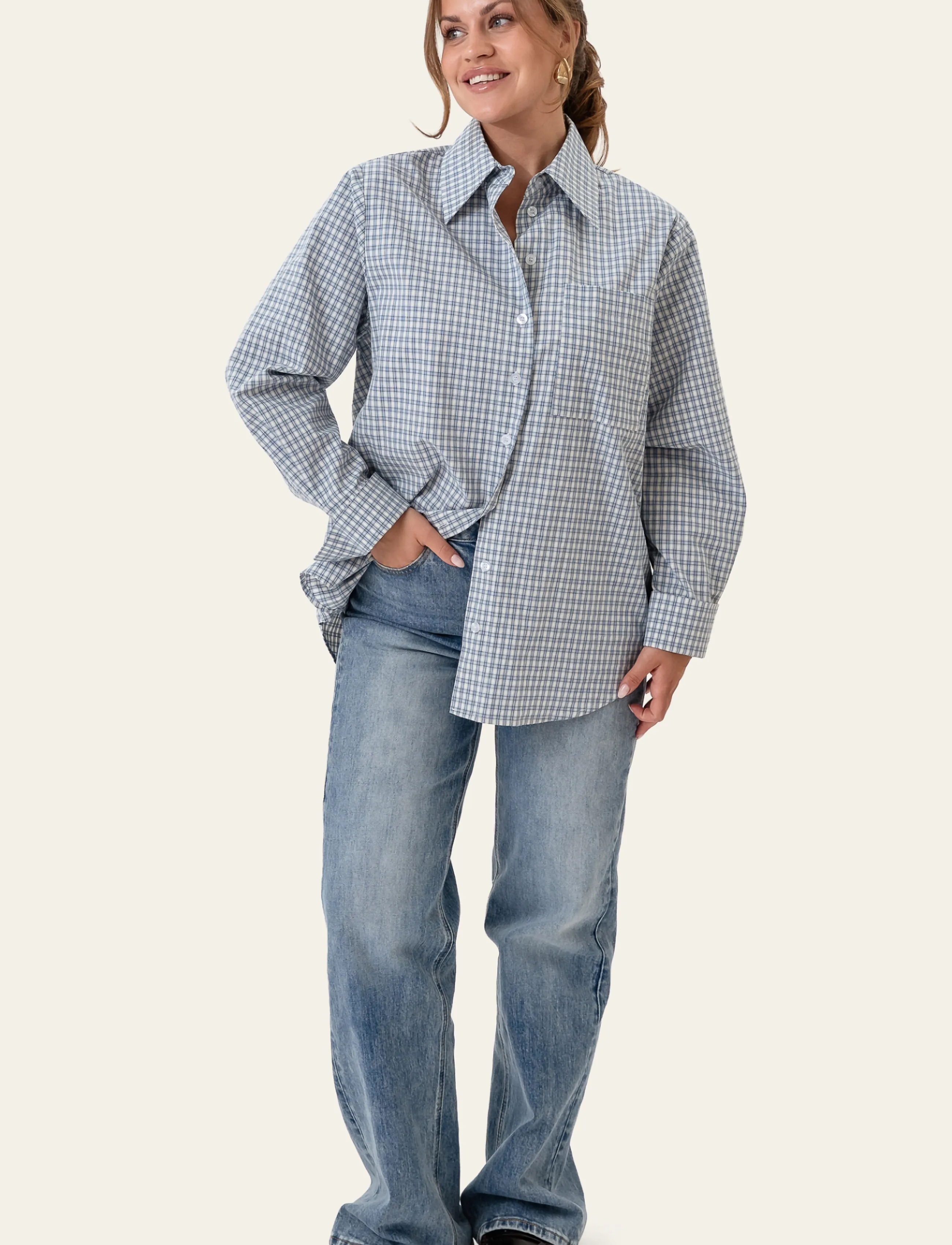 BYIC - IsabellaIC Shirt - langärmlige hemden - blue checks - 4