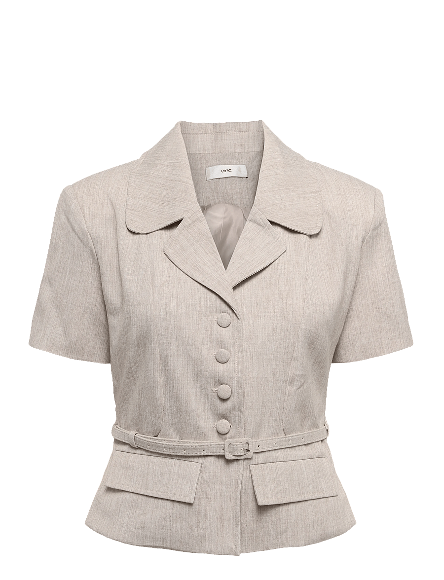 BYIC - AnnieIC Tee Blazer - blazer mit gürtel - beige - 1