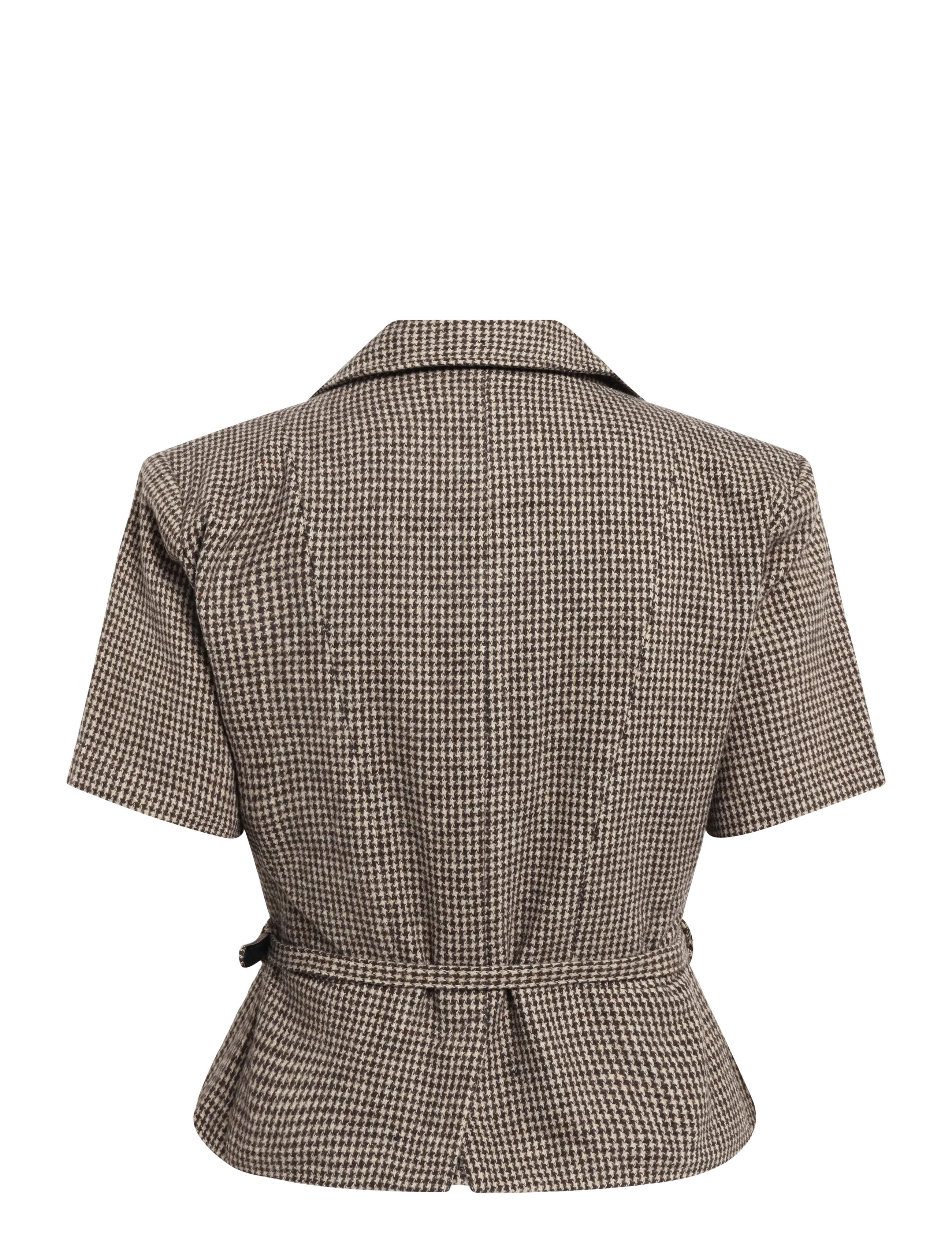 BYIC - AnnieIC Tee Blazer - blazere med bælte - brown checks - 1