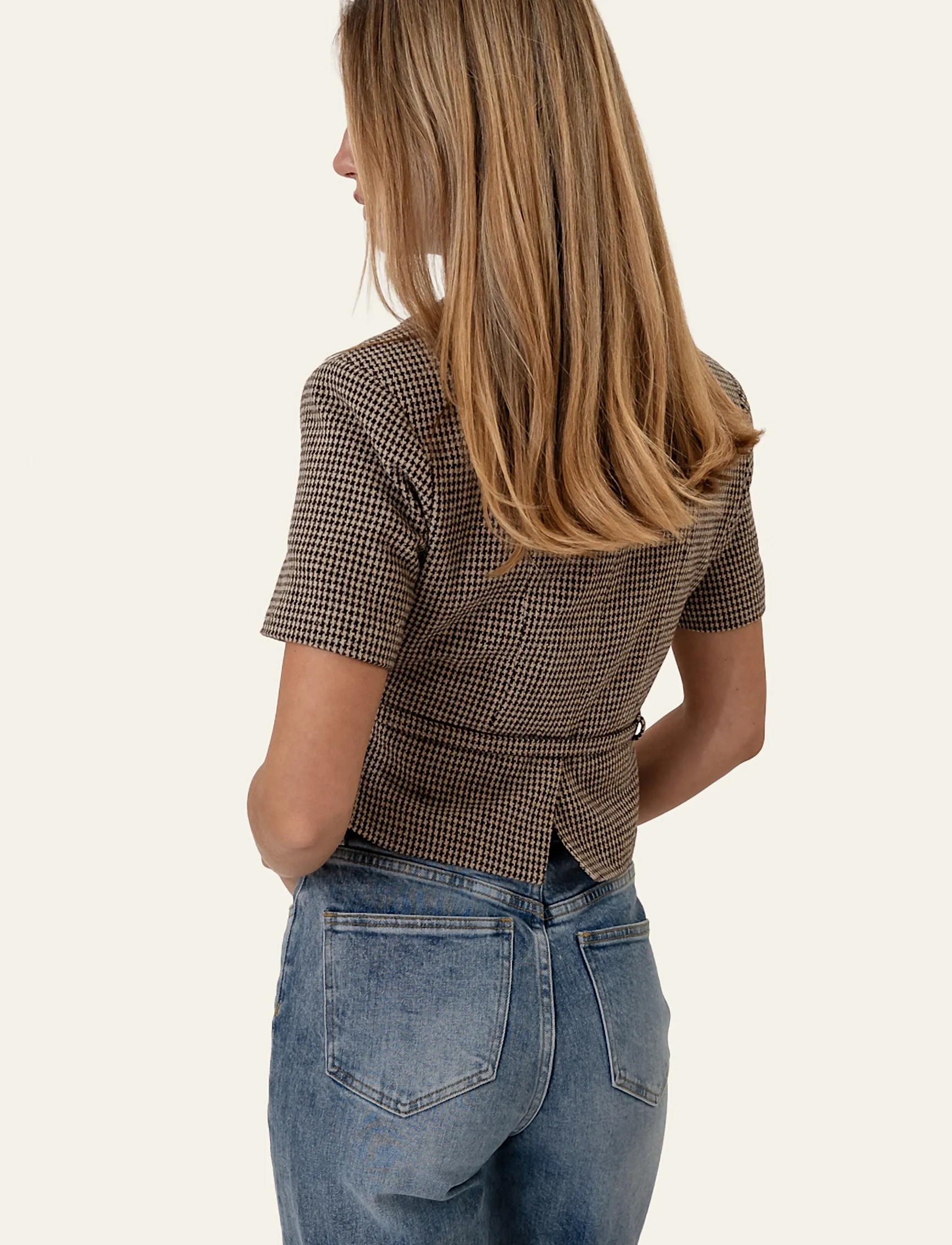 BYIC - AnnieIC Tee Blazer - blazer mit gürtel - brown checks - 4
