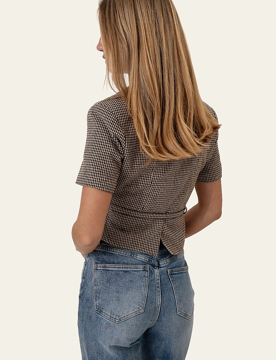 BYIC - AnnieIC Tee Blazer - blazer mit gürtel - brown checks - 4