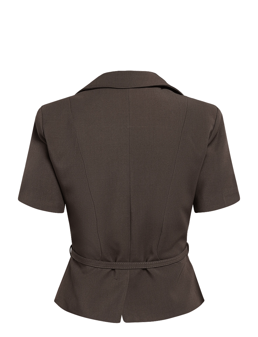 BYIC - AnnieIC Tee Blazer - blazere med bælte - dark brown - 1