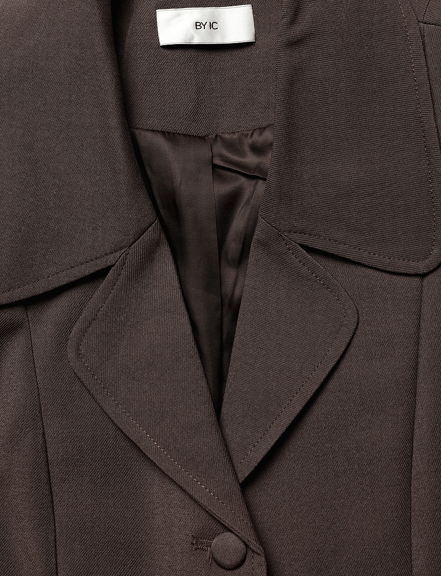 BYIC - AnnieIC Tee Blazer - blazere med bælte - dark brown - 2