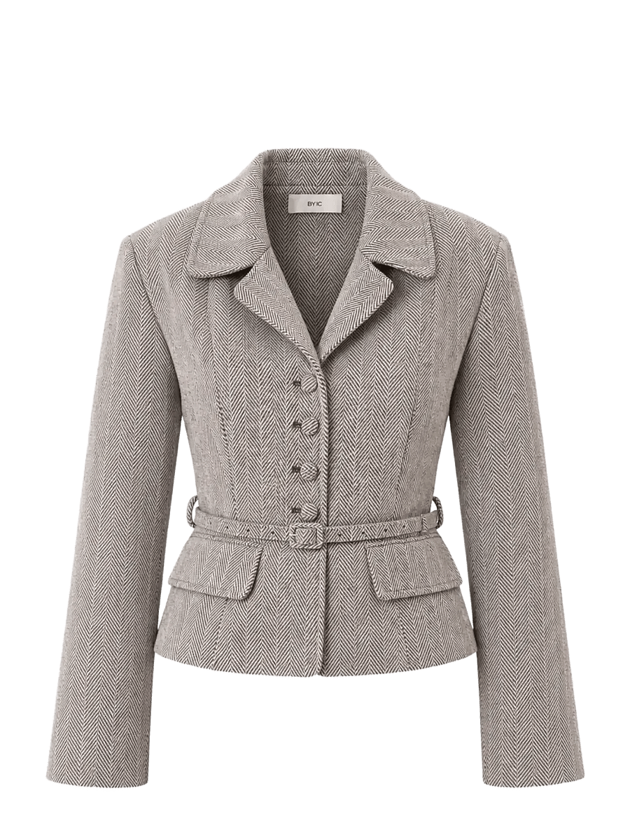 BYIC - AnnieIC Blazer - single breasted blazers - brown stripes - 1