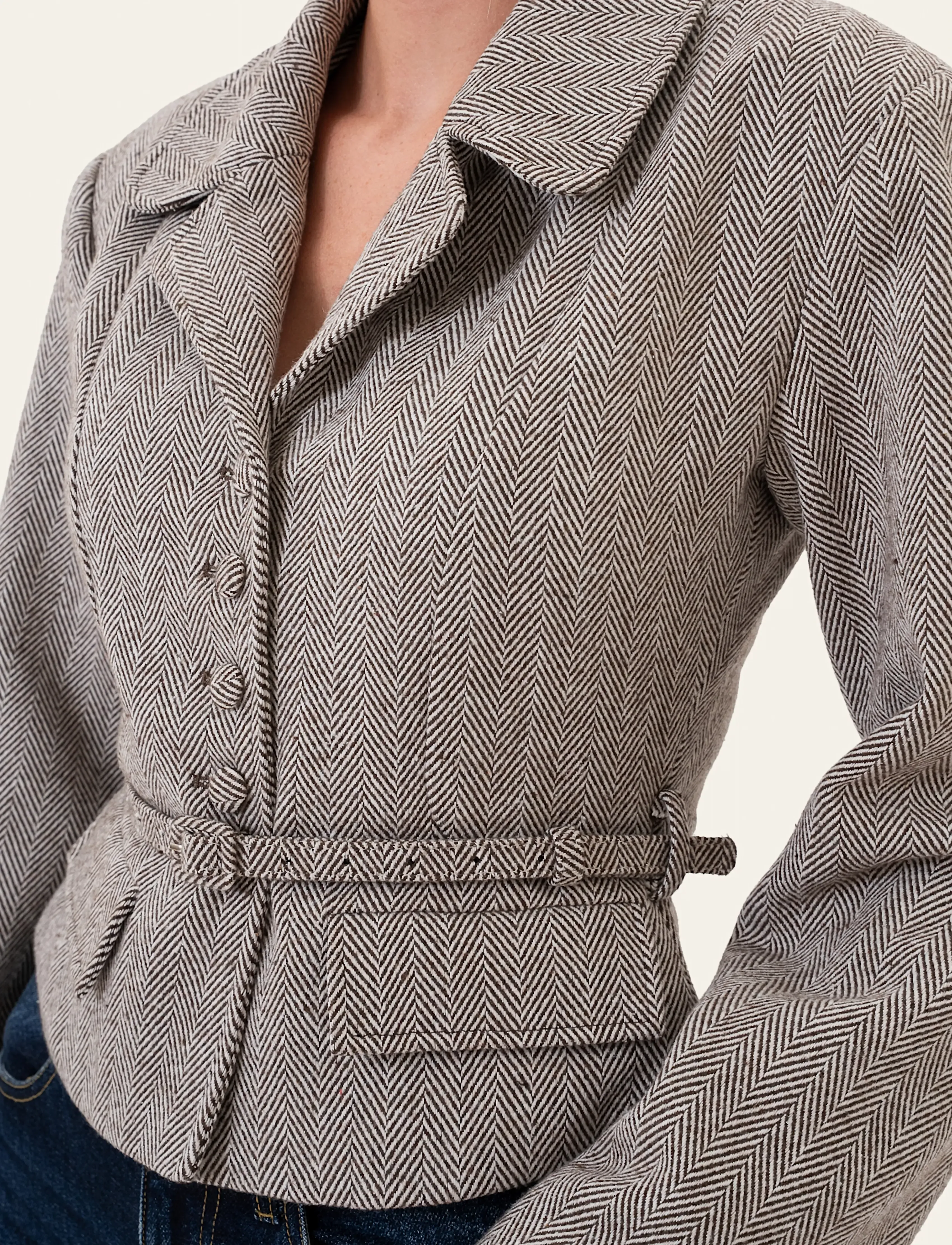 BYIC - AnnieIC Blazer - single breasted blazers - brown stripes - 3