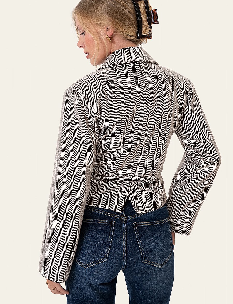 BYIC - AnnieIC Blazer - single breasted blazers - brown stripes - 4