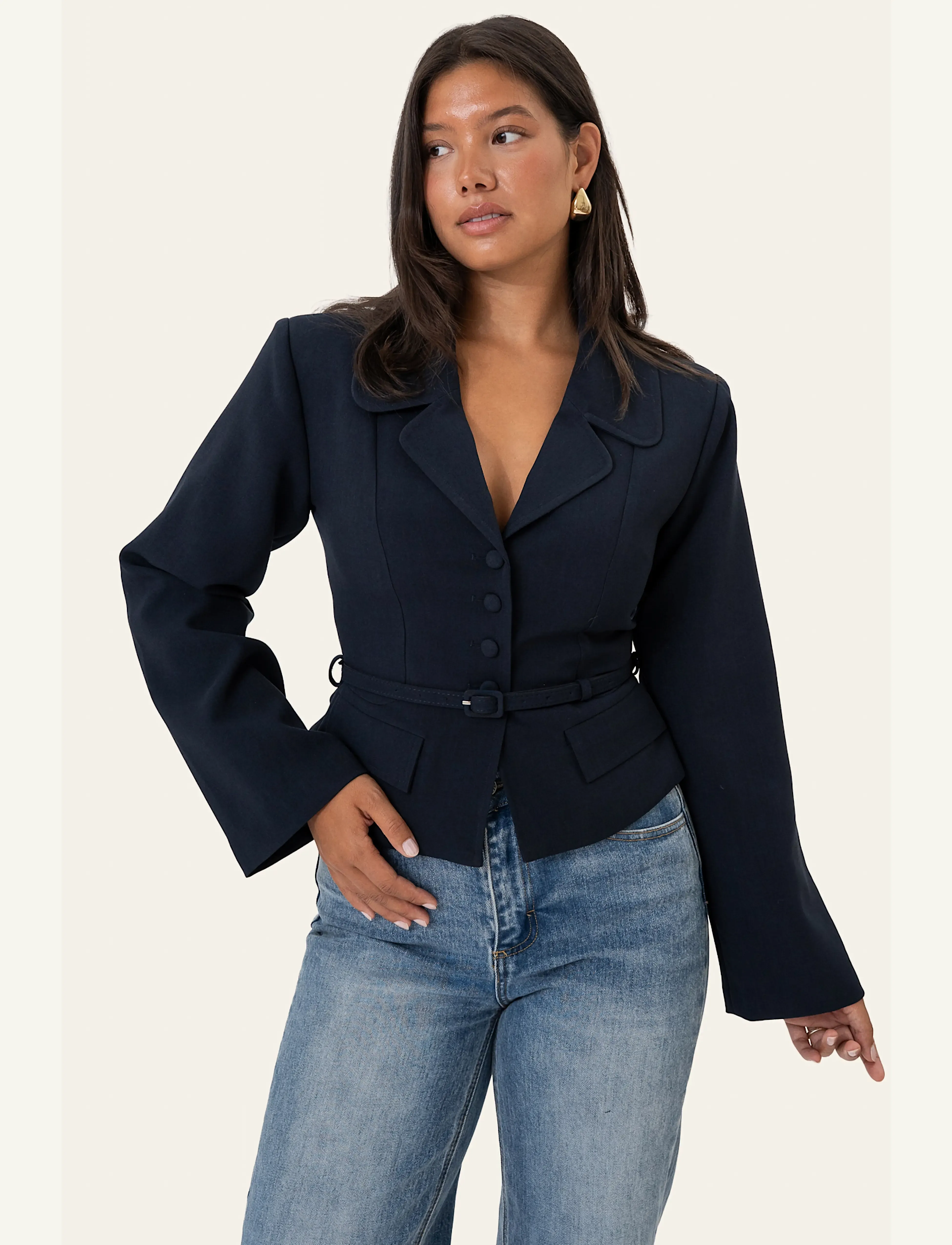 BYIC - AnnieIC Blazer - enkeltradede blazere - navy - 5