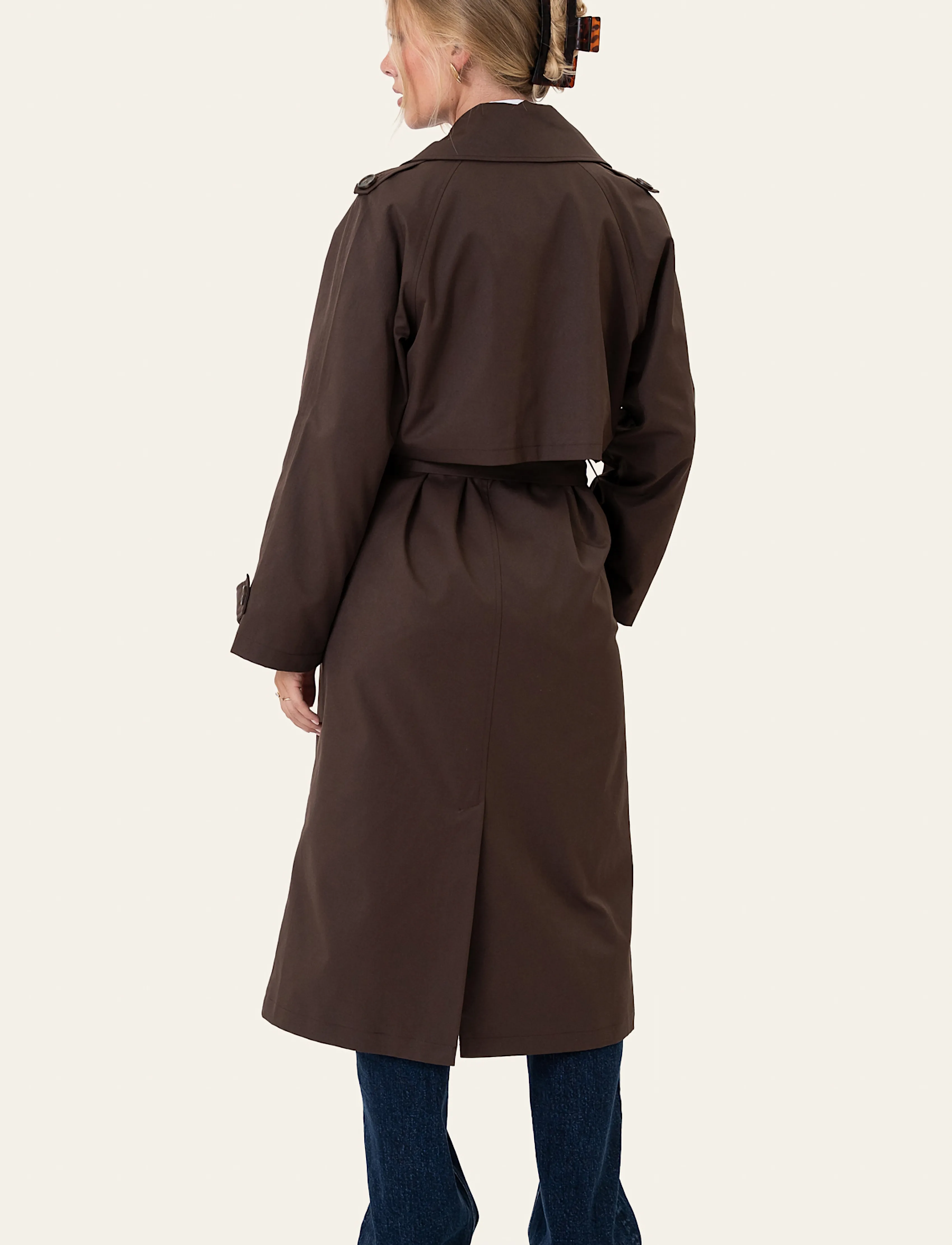 BYIC - EvieIC Trenchcoat - trenchcoats - chocolate brown - 3