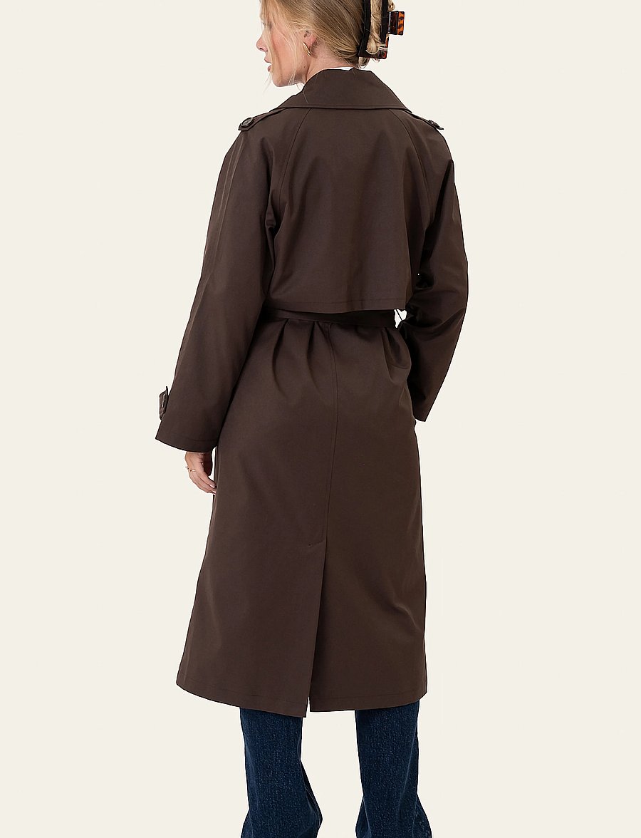 BYIC - EvieIC Trenchcoat - trenchcoats - chocolate brown - 3