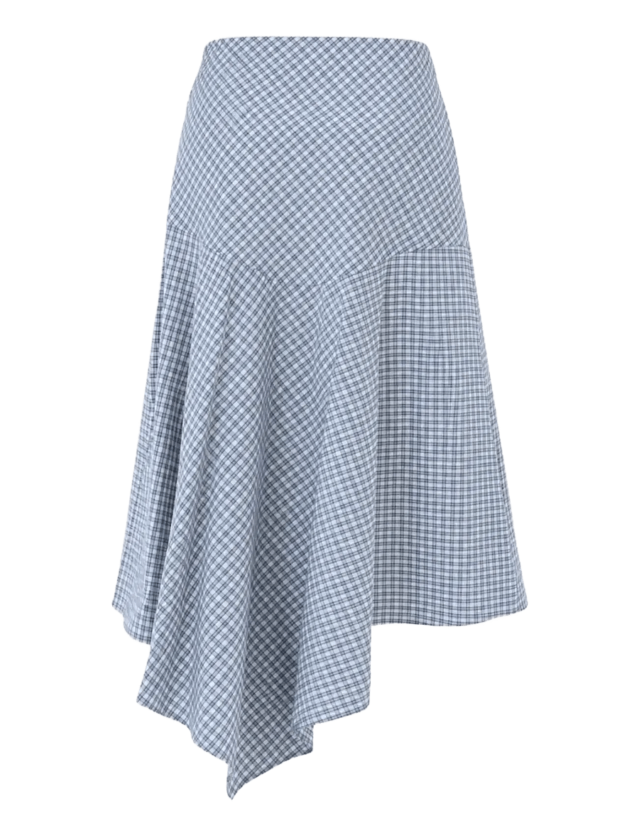 BYIC - SiriIC Midi Skirt - wrap skirts - blue checks - 2