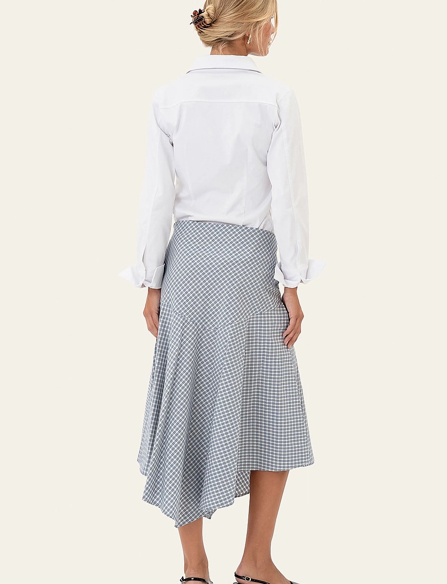 BYIC - SiriIC Midi Skirt - wrap skirts - blue checks - 3