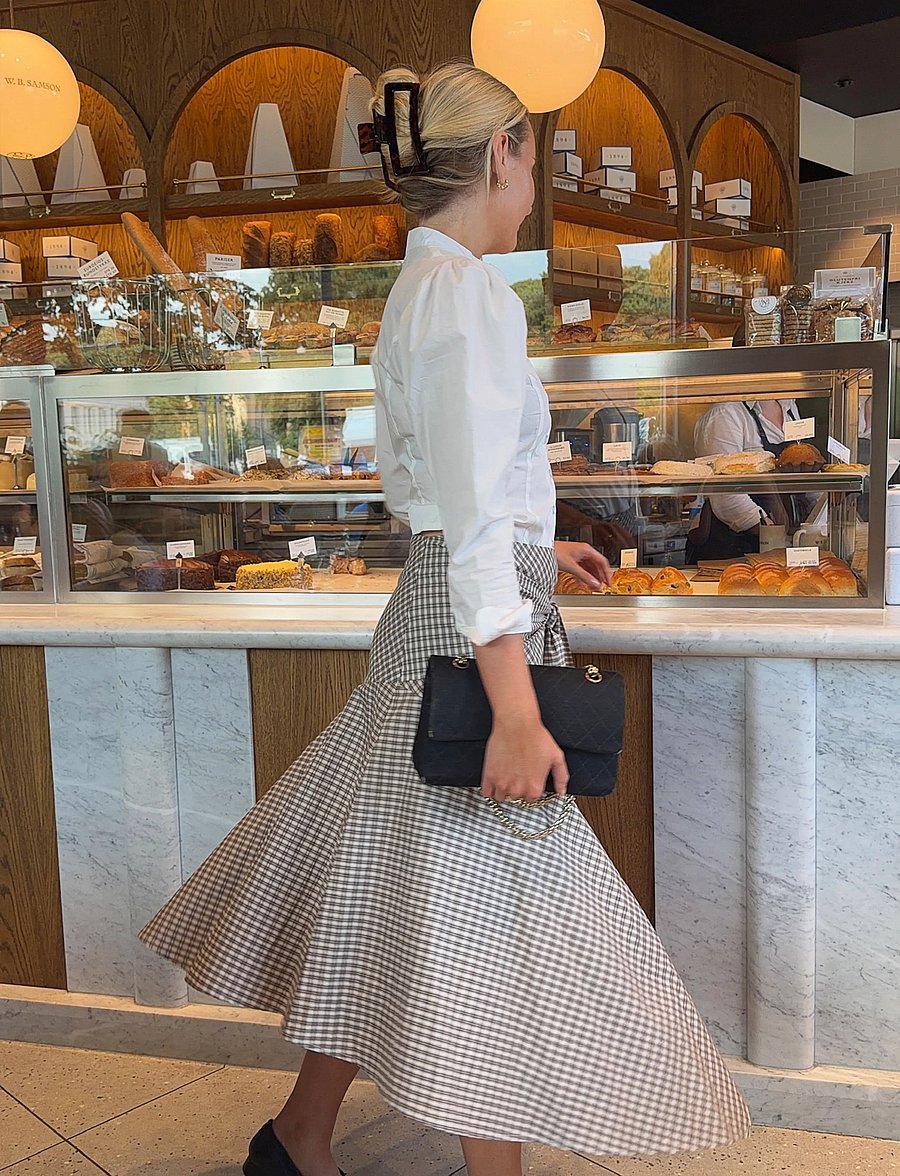 BYIC - SiriIC Midi Skirt - wrap skirts - dark brown checks - 0