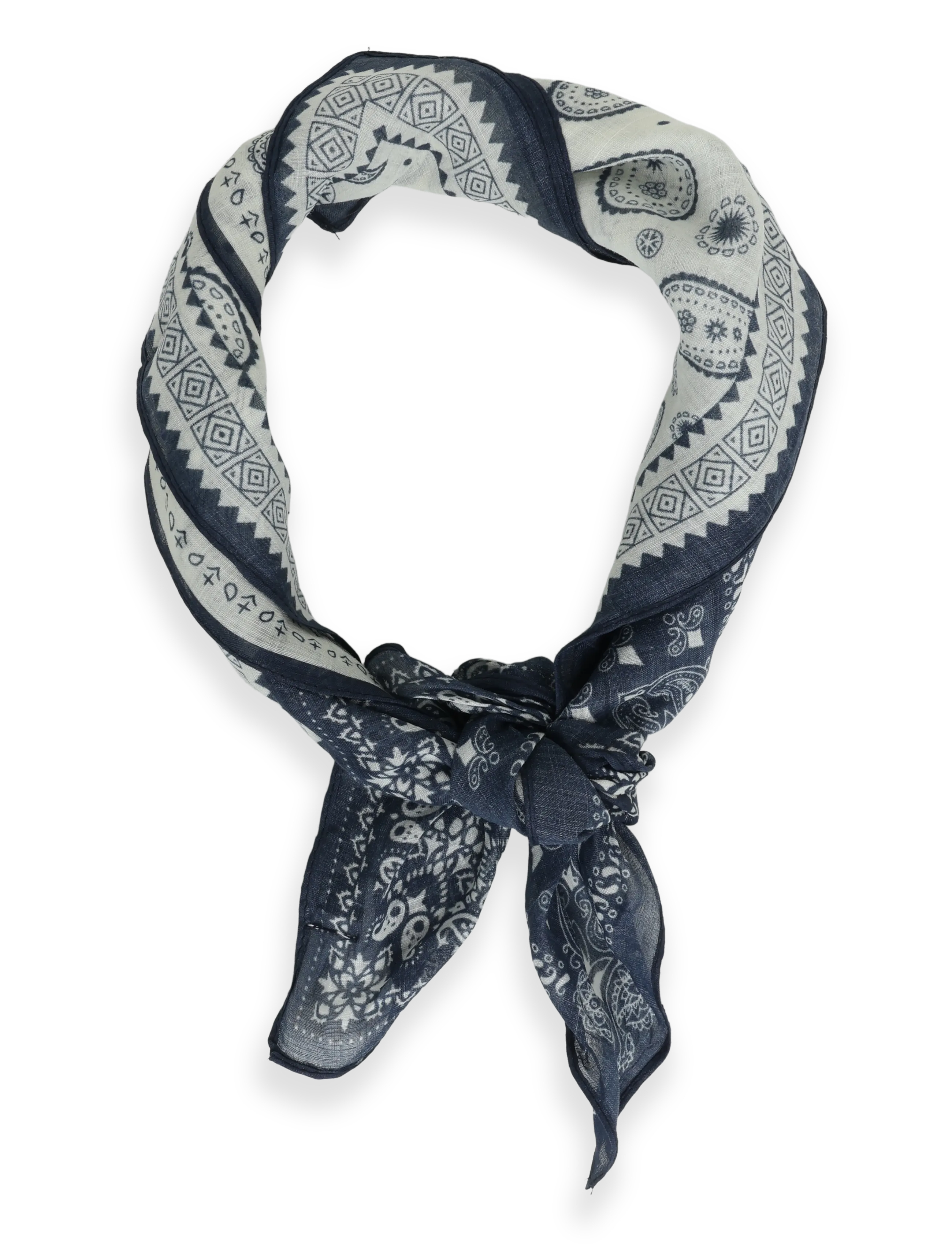 BYIC - CallyIC Scarf - kerged sallid - navy white paisley - 1