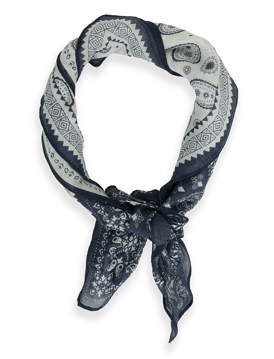 BYIC - CallyIC Scarf - kerged sallid - navy white paisley - 1