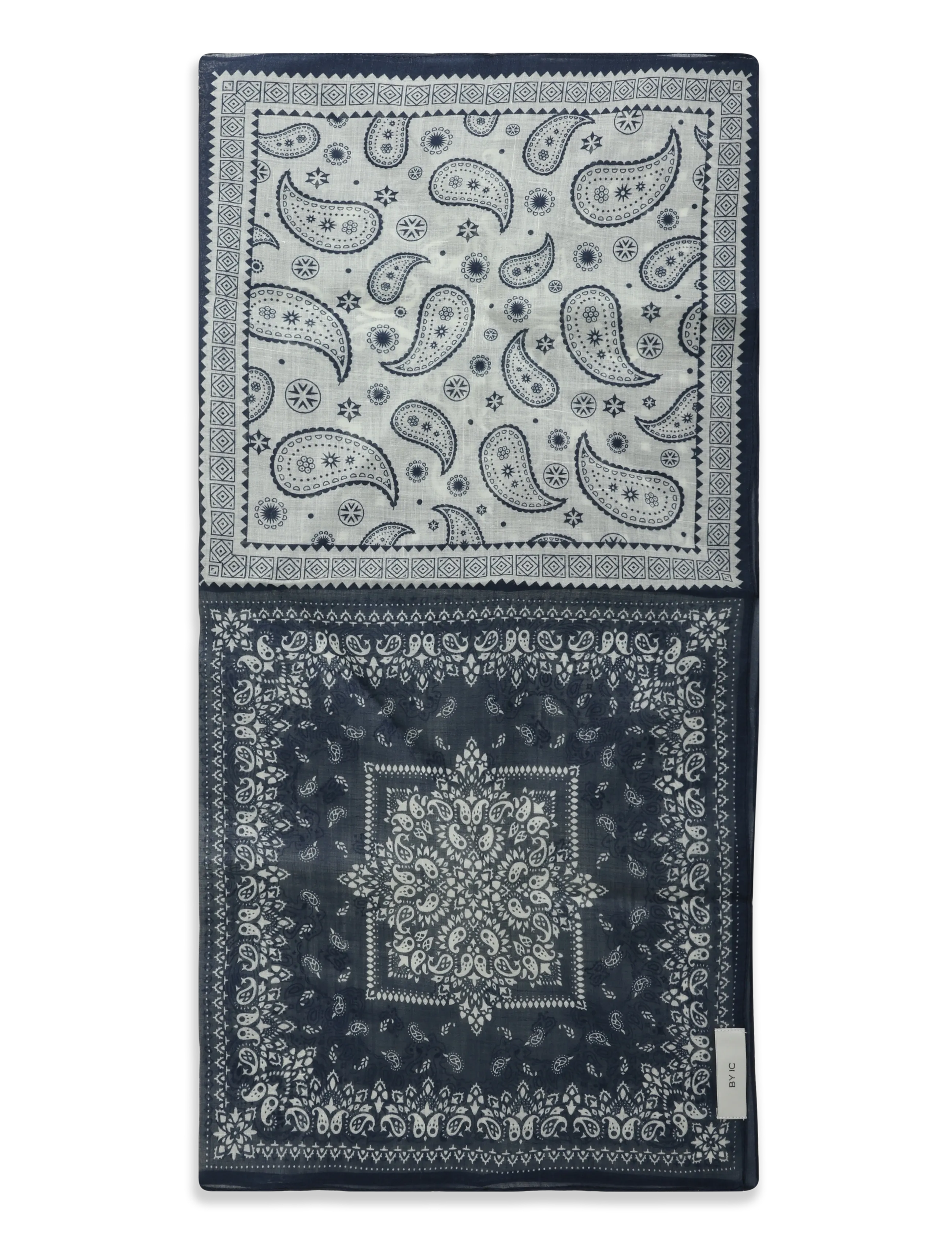 BYIC - CallyIC Scarf - kerged sallid - navy white paisley - 2