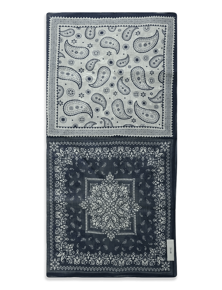 BYIC - CallyIC Scarf - kerged sallid - navy white paisley - 2