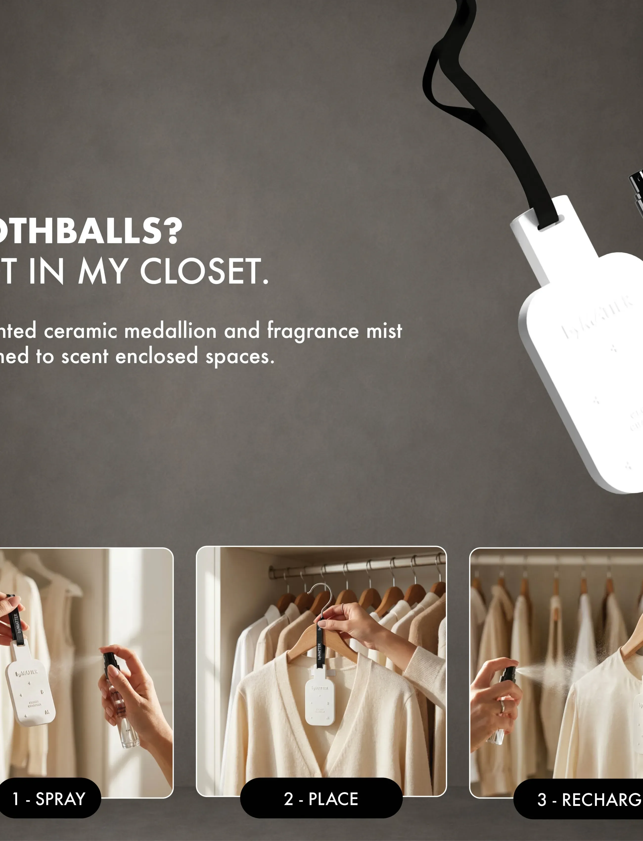 byMATTER - Closet Guardian Closet Freshener - produkter til tøjvask - white - 2