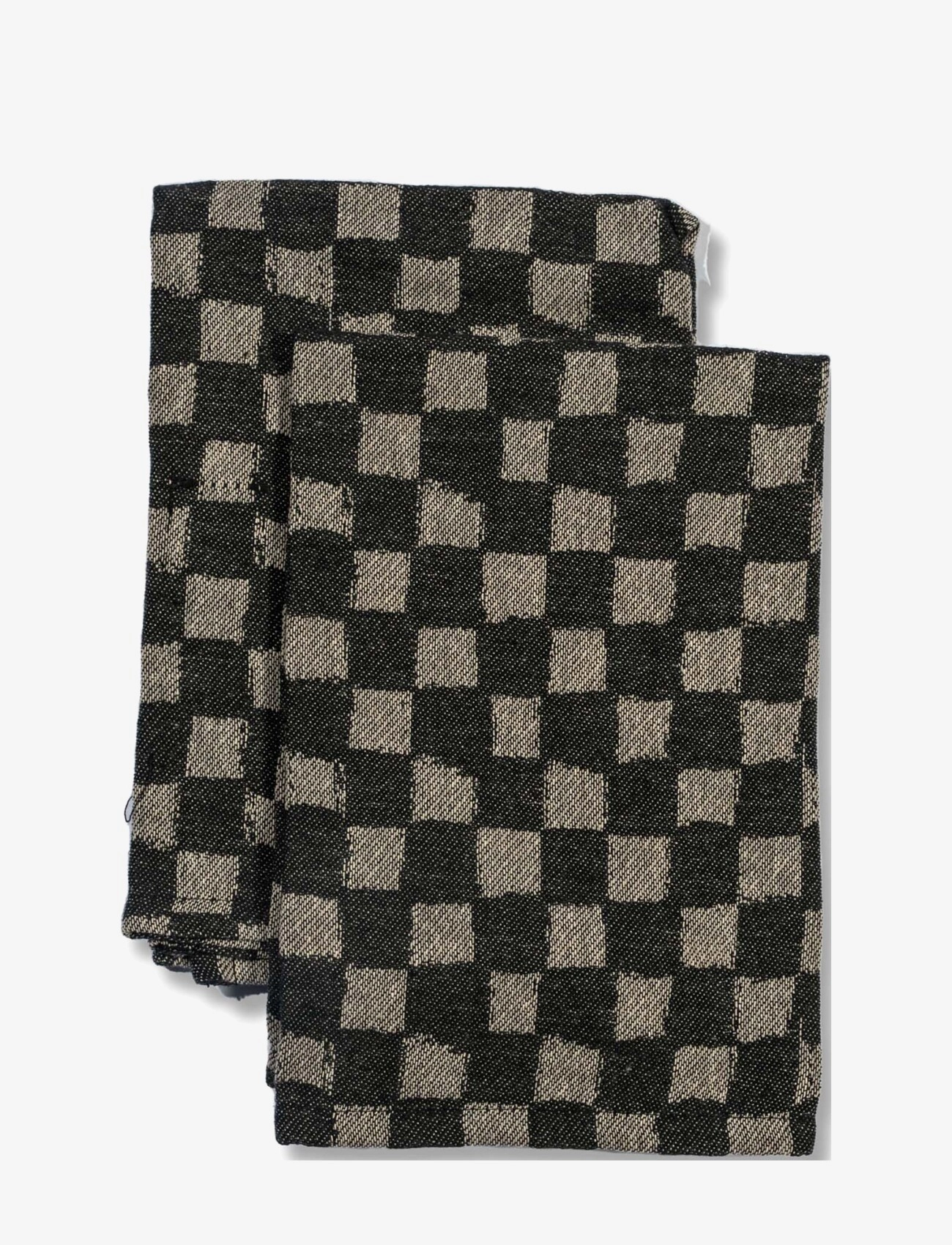 BYON Bomuldsserviet Checki Schwarz - One Size - Unisex
